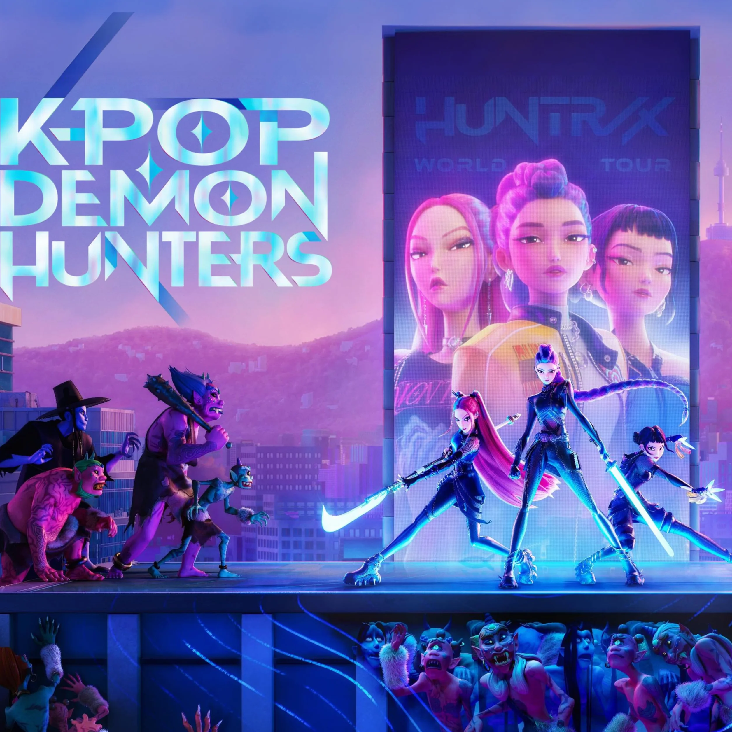 KPOP DEMON HUNTERS Album z 2 torebkami + bezpłatny plakat, pakiet startowy, naklejki biurowe Netflix