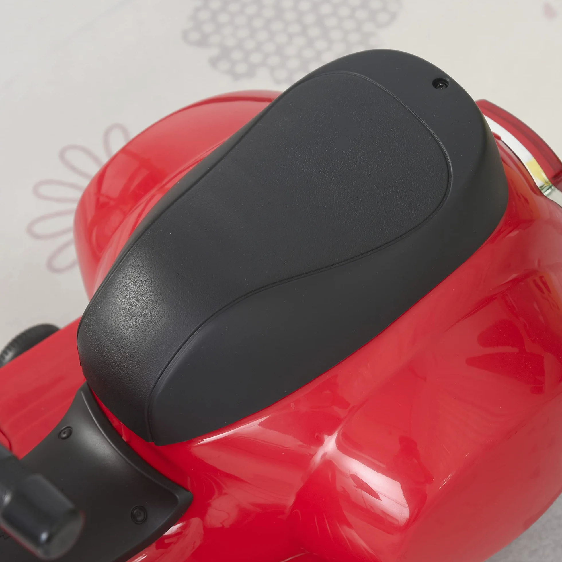 HOMCOM VESPA motocykl elektryczny motocykl dla dzieci pojazd elektryczny 18-36 miesięcy 3 km/h światła LED dźwięk tworzywo sztuczne PP metal kolor czerwony 66,5 x 38 x 52 cm