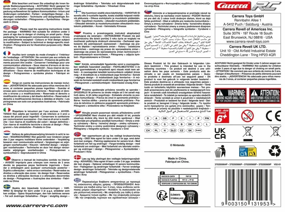 Carrera 370200989P RC 2,4 GHz Mario Kart Pipe Kart Mario RC pojazd oficjalnie licencjonowany autentyczne wzornictwo dla fanów Nintendo samochód zdalnie sterowany