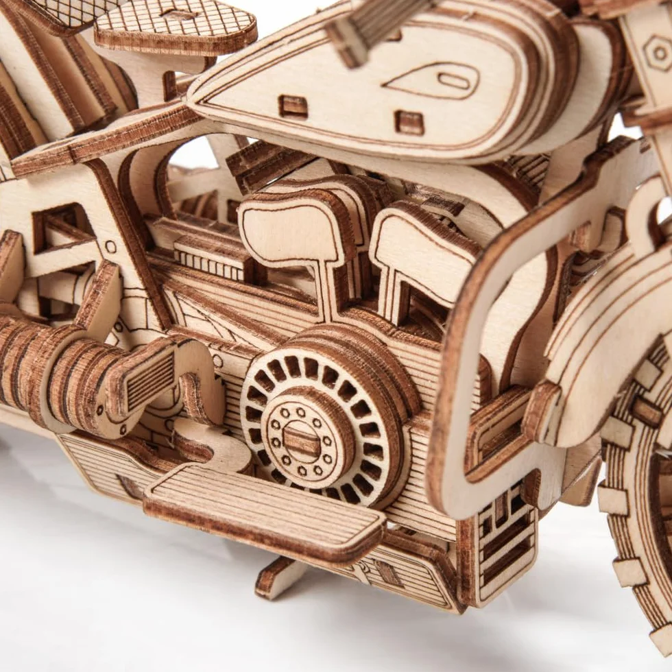 Little Story Drewniane puzzle 3D motocykl zestaw do samodzielnego montażu – model z wysokiej jakości drewna z precyzyjnymi detalami, idealna dekoracja i ekscytujące przeżycie puzzle (Comanche)