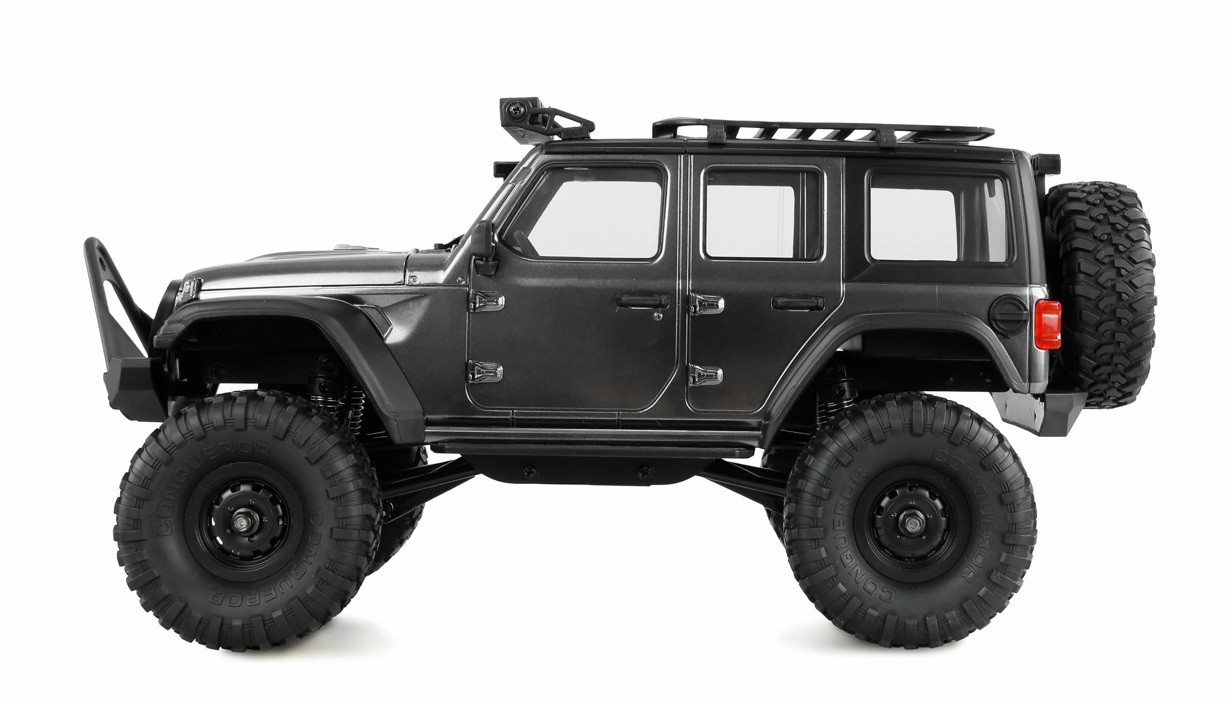 Amewi AMXRock Mini-Crosstrail Scale Crawler 4WD 1:16 RTR szary wraz z pilotem zdalnego sterowania, akumulatorem, kablem do ładowania