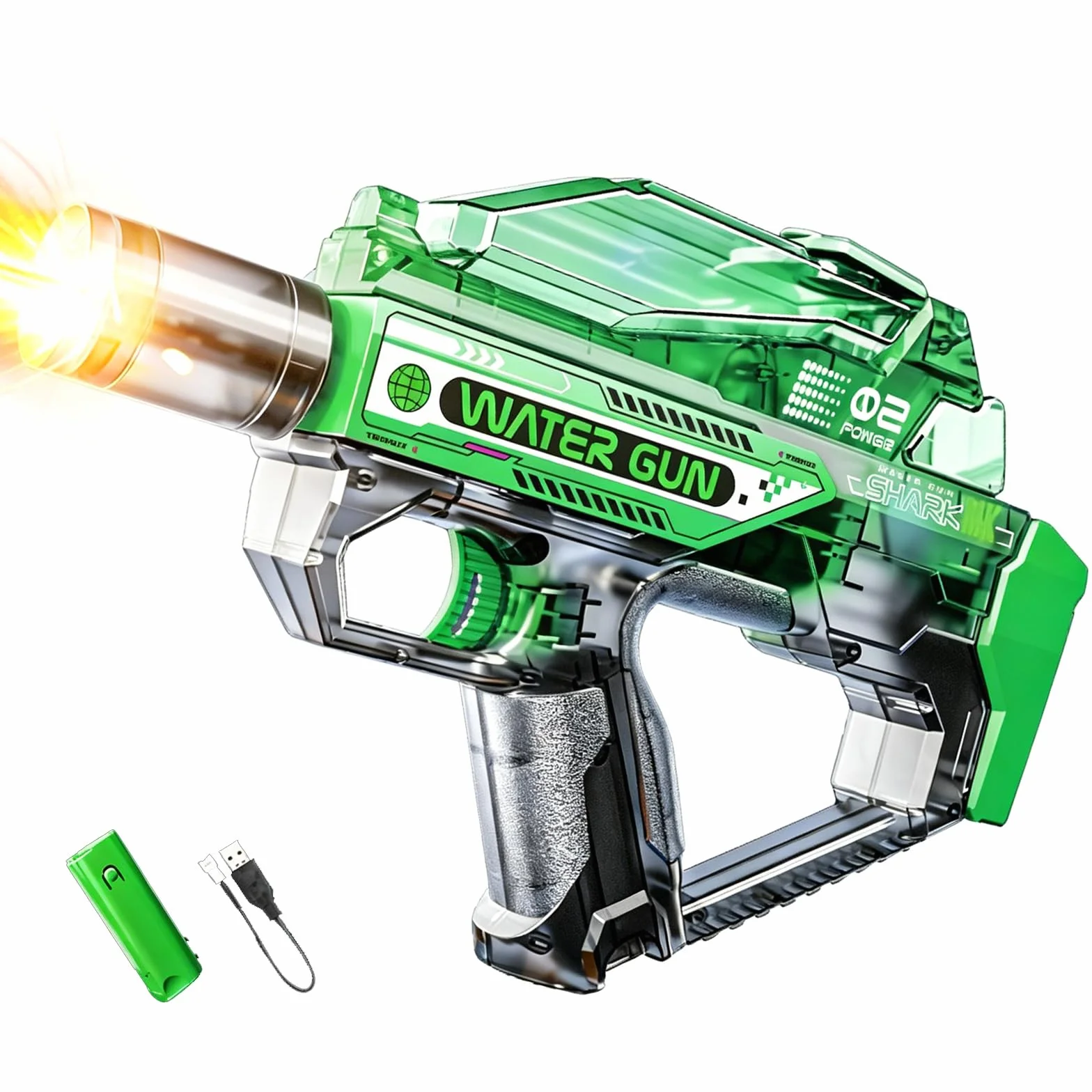 Elektryczny pistolet na wodę (orzeł zielony)