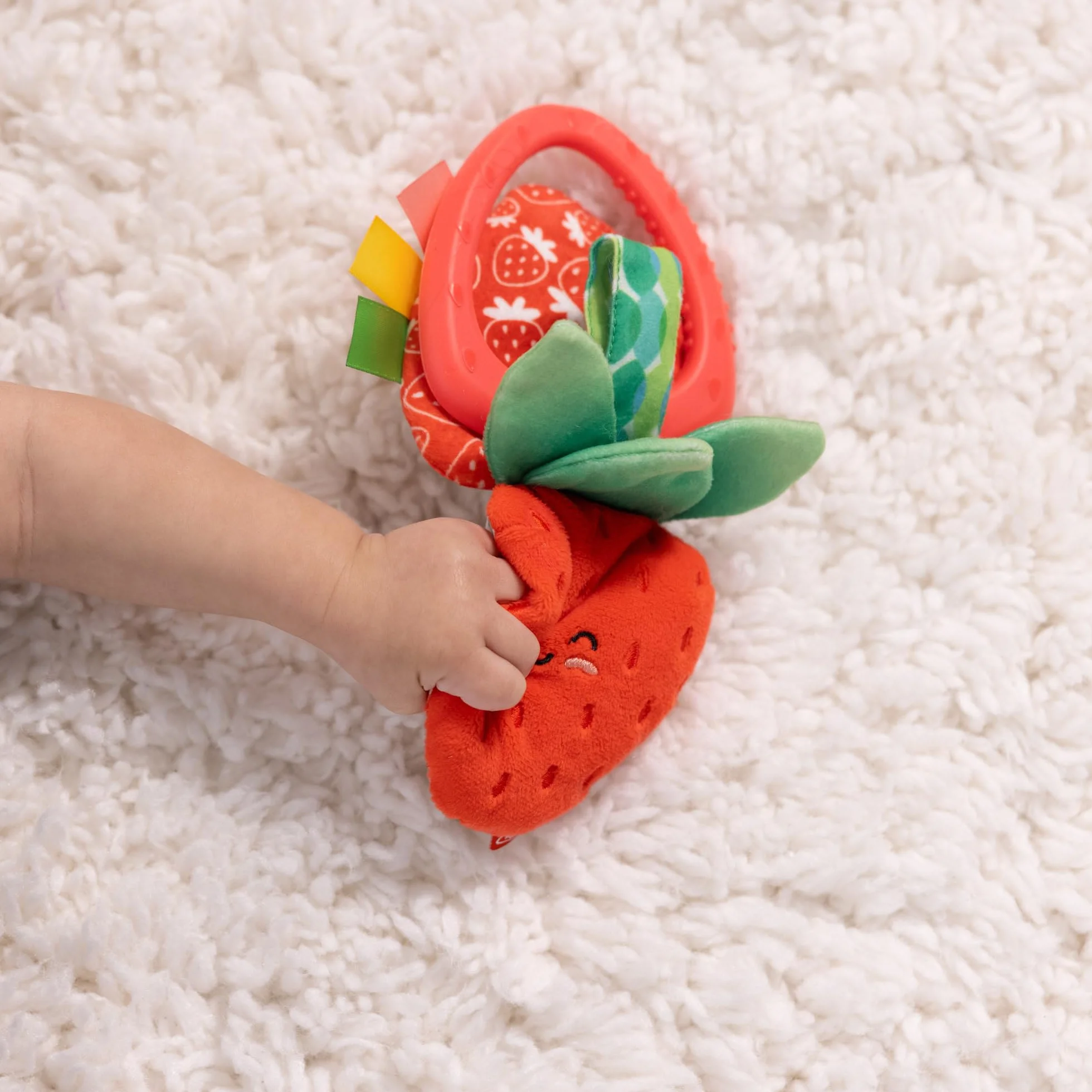 Melissa & Doug Przypinana multisensoryczna kukułka jagodowa zabawka podróżna dla małych dzieci, zabawka dla noworodków do 12 miesięcy