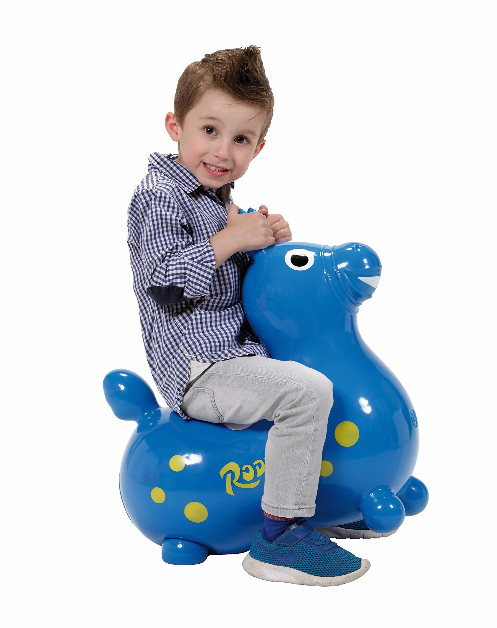 Gymnic 2089091 Koń Do Skakania Rody, Niebieski, 54cm
