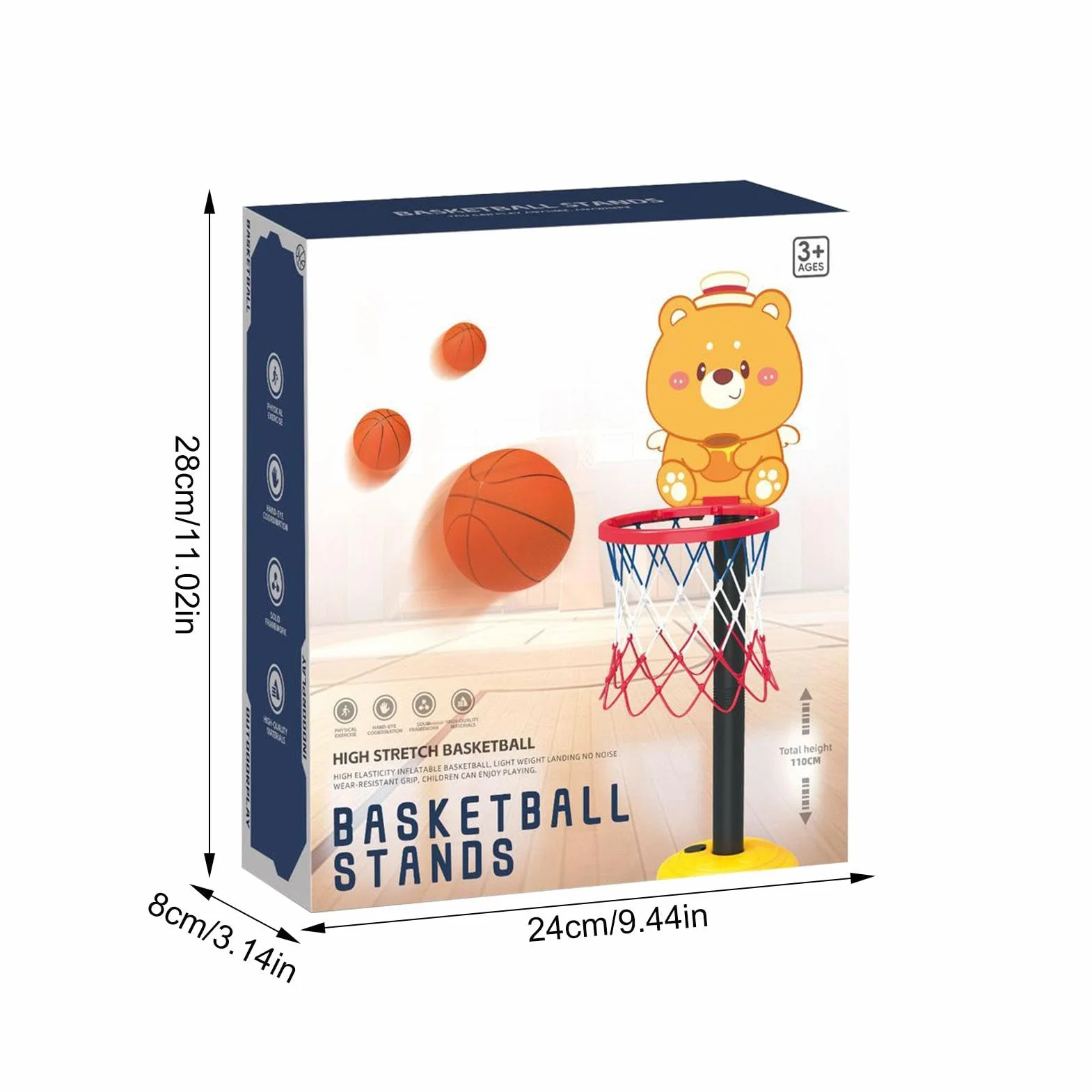 Kids Basketball Hoop Indoor Game Sport Toy Portable Early Education