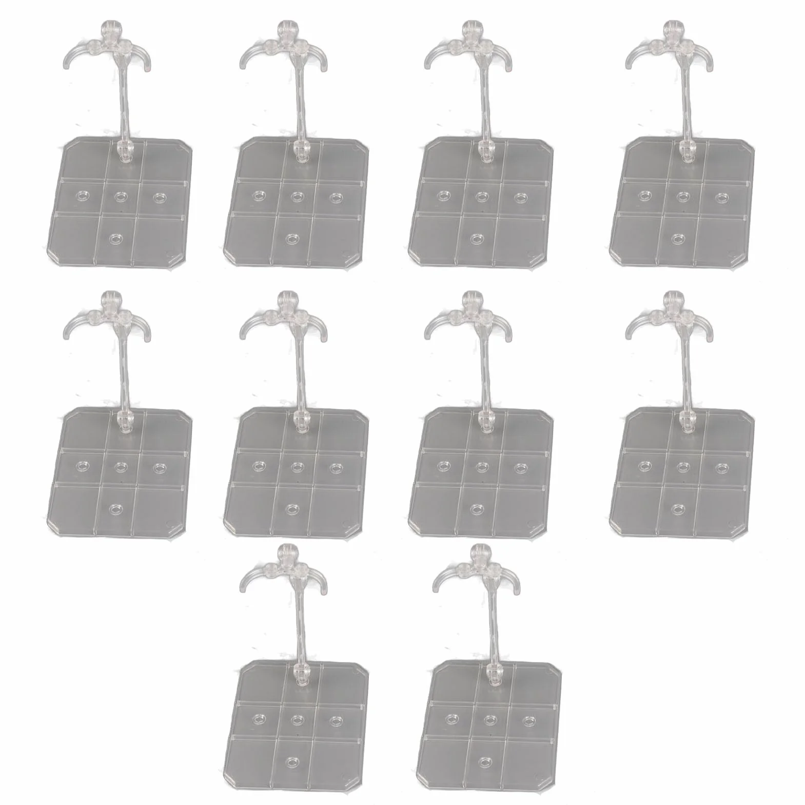 Stojak na Figurki, 10 Zestawów Podstawka Pod Model Lalki Stojaki na Figurki Stojak na Lalki Przezroczysty Akryl Podstawa Uchwytu na figurkę Anime na 6-calowe SD, BB, lalkę,
