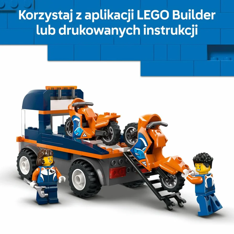 LEGO City Laweta dla motocykli 60491 klocki dla dzieci z minifigurkami