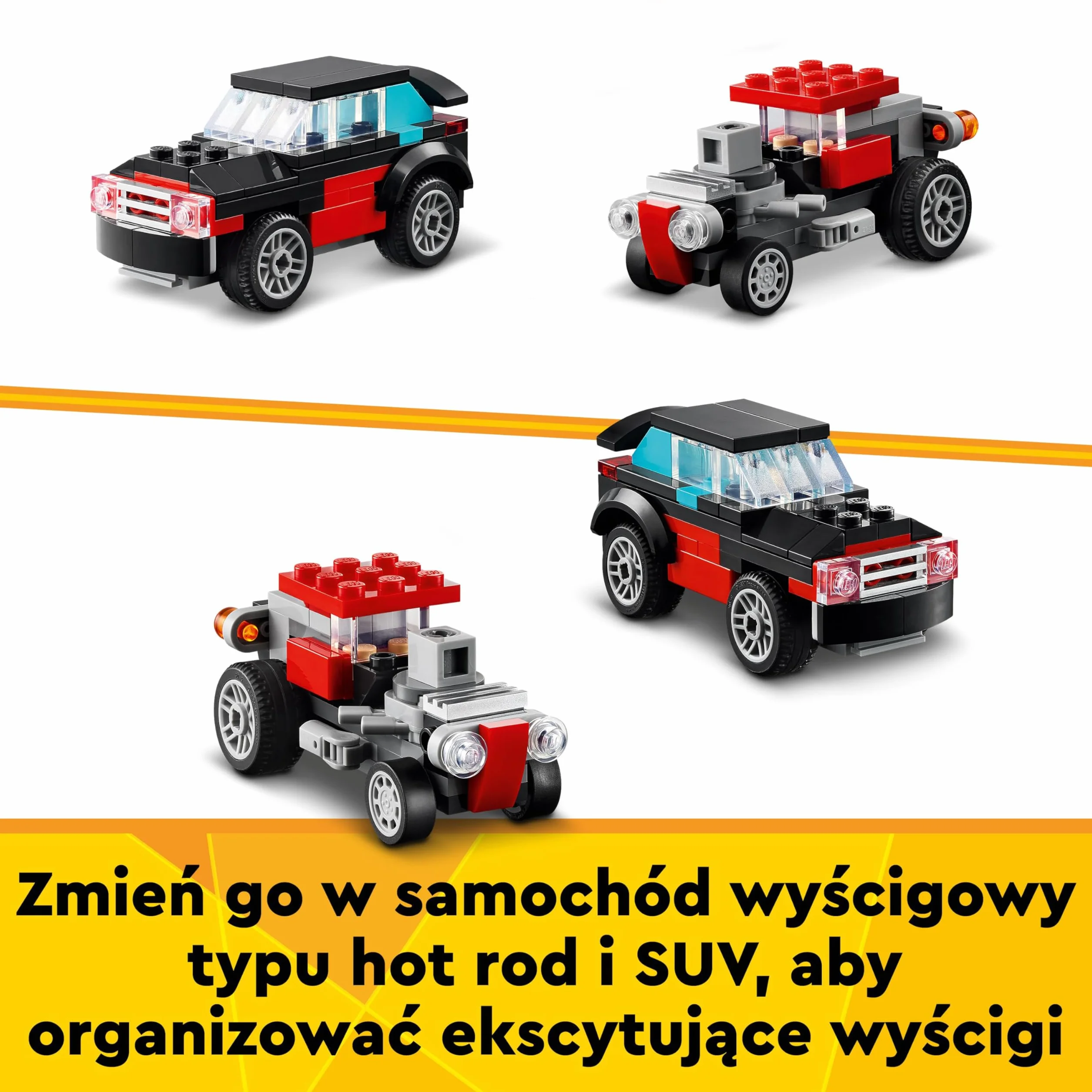 LEGO Creator 3w1 Ciężarówka z platformą i helikopterem 31146