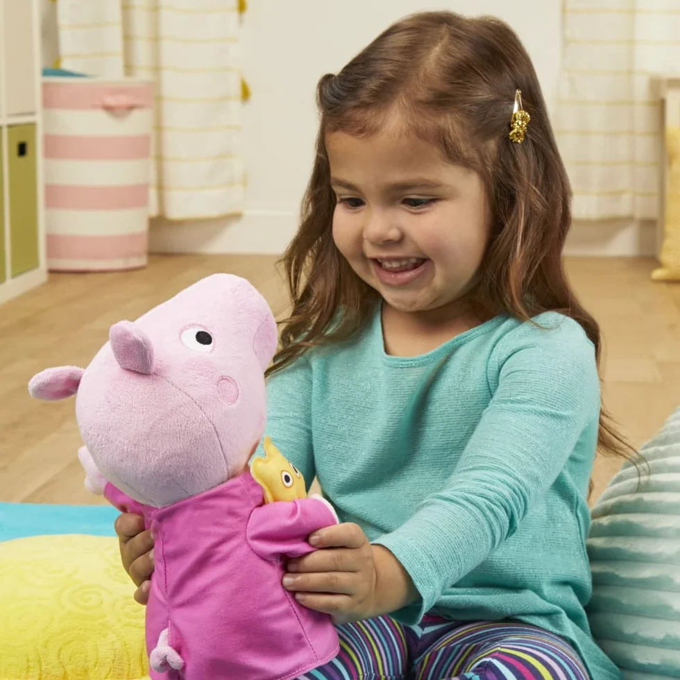 Peppa Pig Peppa śpiewająca pluszowa kołysanka z misiem, 3 piosenki, 3 zestawy, od 3 lat, wielokolorowa