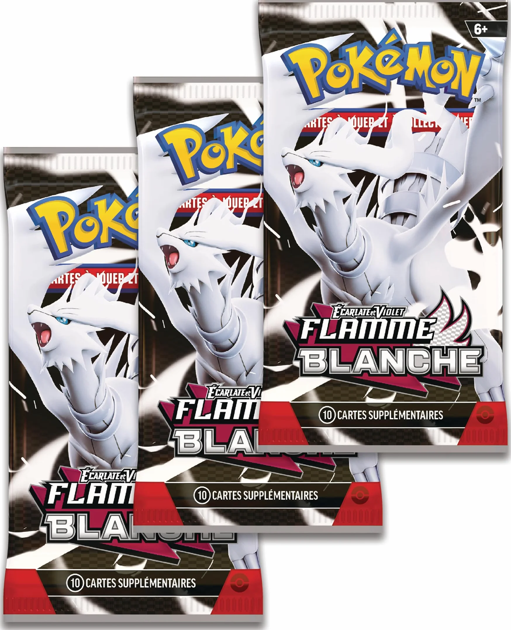 Pokémon TCG: Szkarłatna i fioletowa kolekcja naklejek z możliwością ponownego dopasowania - Biały Płomień - Siderella (1 błyszcząca karta promocyjna i 3 boostery)