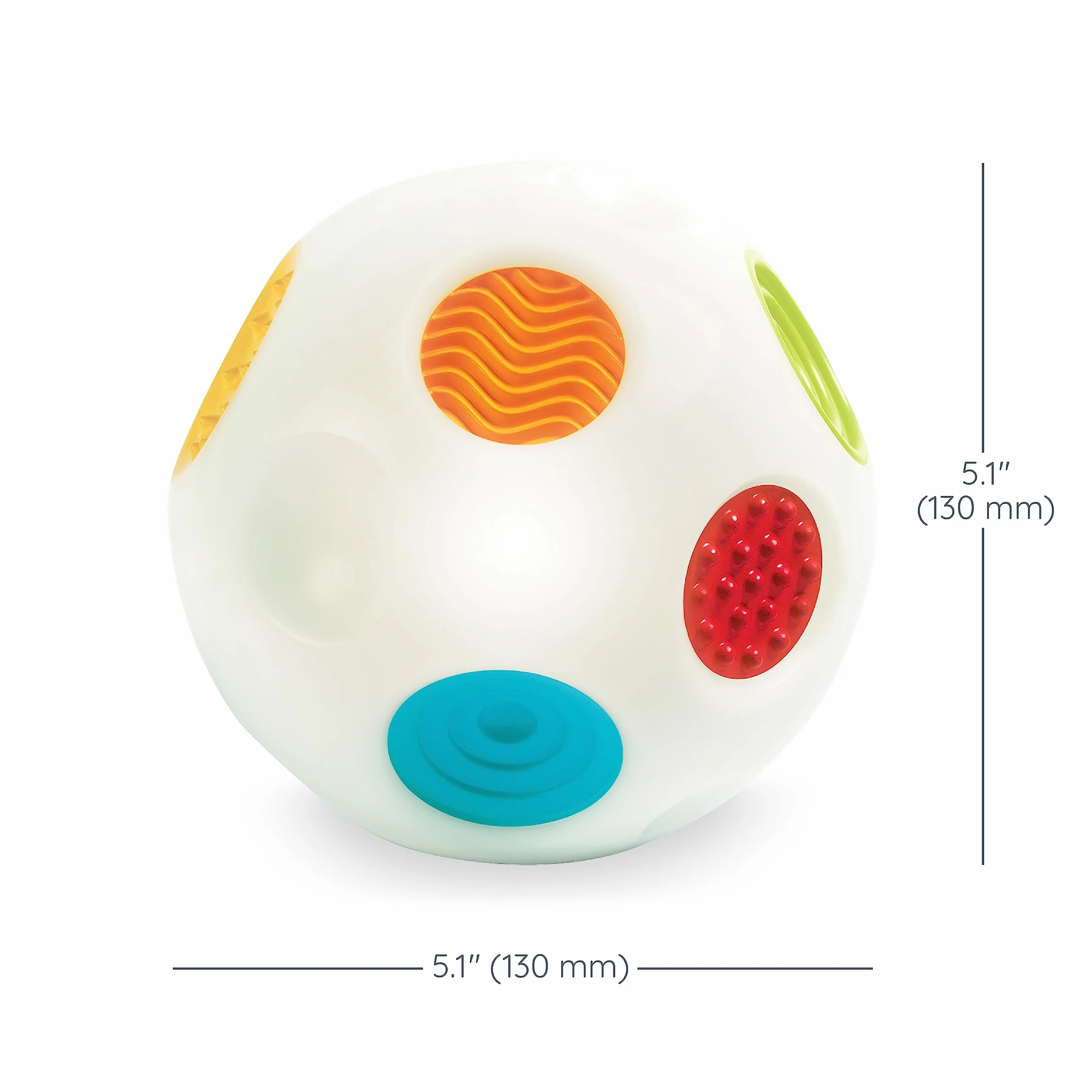 Infantino - Sensory Senso - Muzyczna Kula Dźwiękowa - Interaktywna Pomoc w Nauce - Dla Niemowląt 9-36 Miesięcy - Wielokolorowa