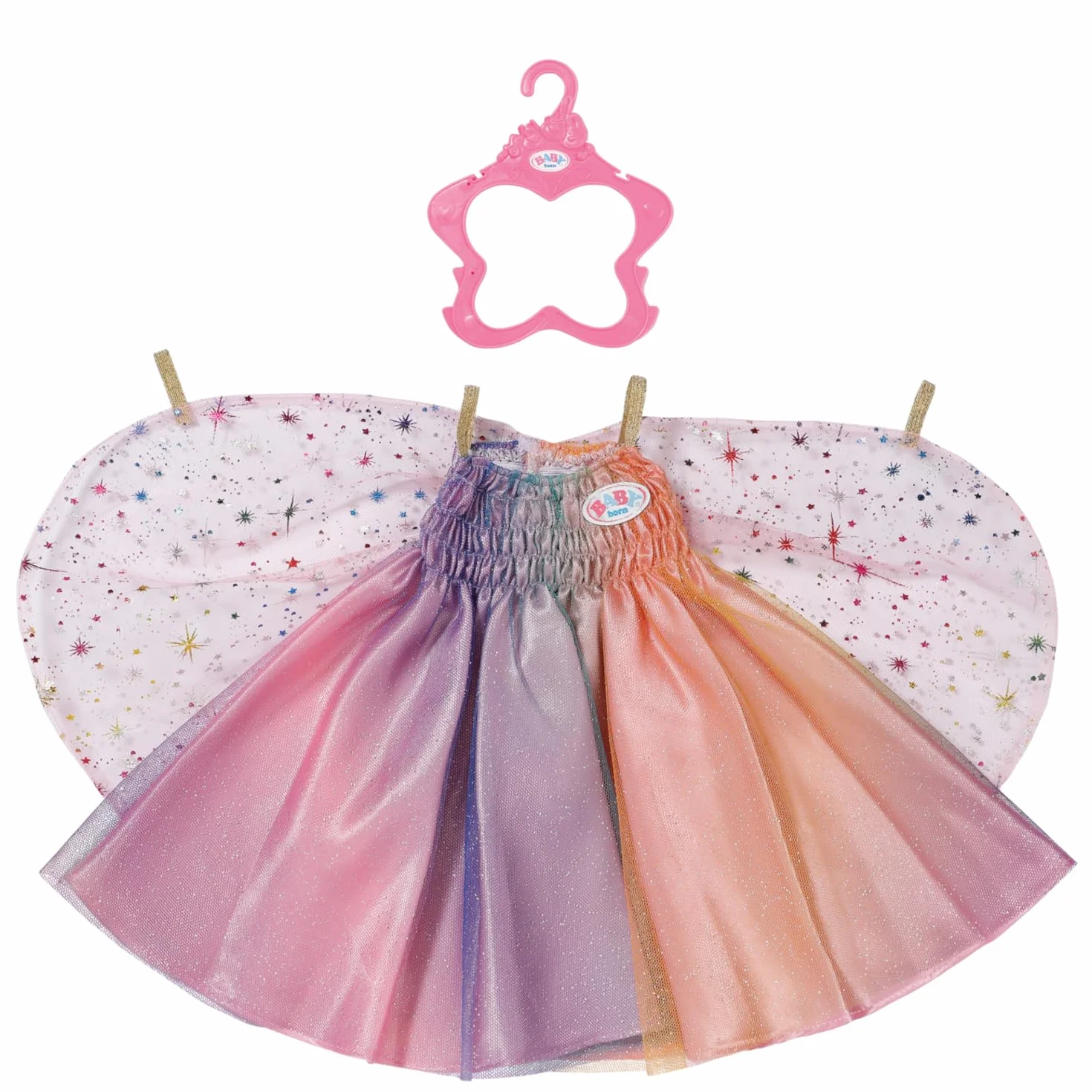 BABY born 836132 Zapf Creation tęczowa sukienka dla lalek 43 cm, dla dzieci w wieku 3+, 836132 Zapf Creation