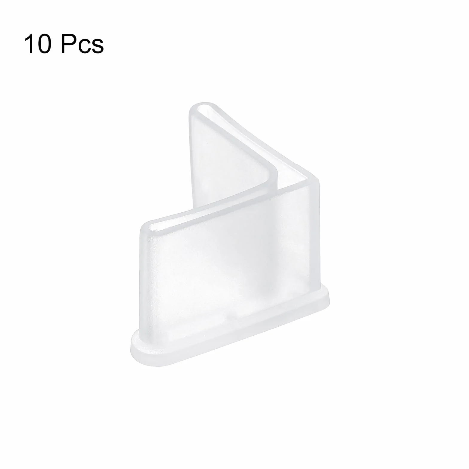 QUARKZMAN 10 sztuk pokrowców na nogi w kształcie litery L, 1,38" x 1,38" (35 x 35 mm) ochraniacze na nogi meblowe żelazne narożne nakładki na meble z PVC w kształcie litery L, przezroczyste