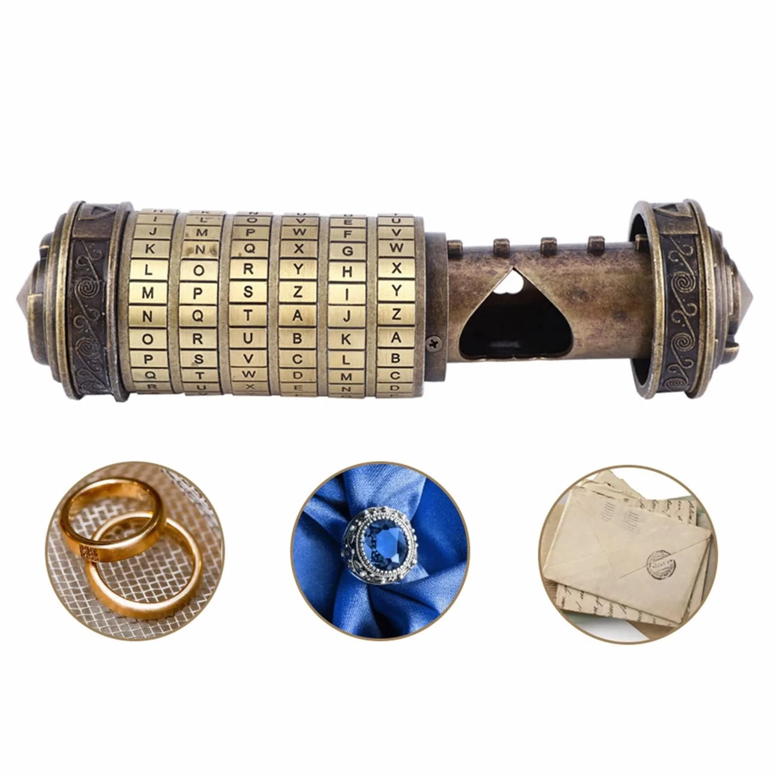 Cryptex Lock Klasyczne Pudełko Puzzli na Prezenty Pieniężne Puzzle Cryptex