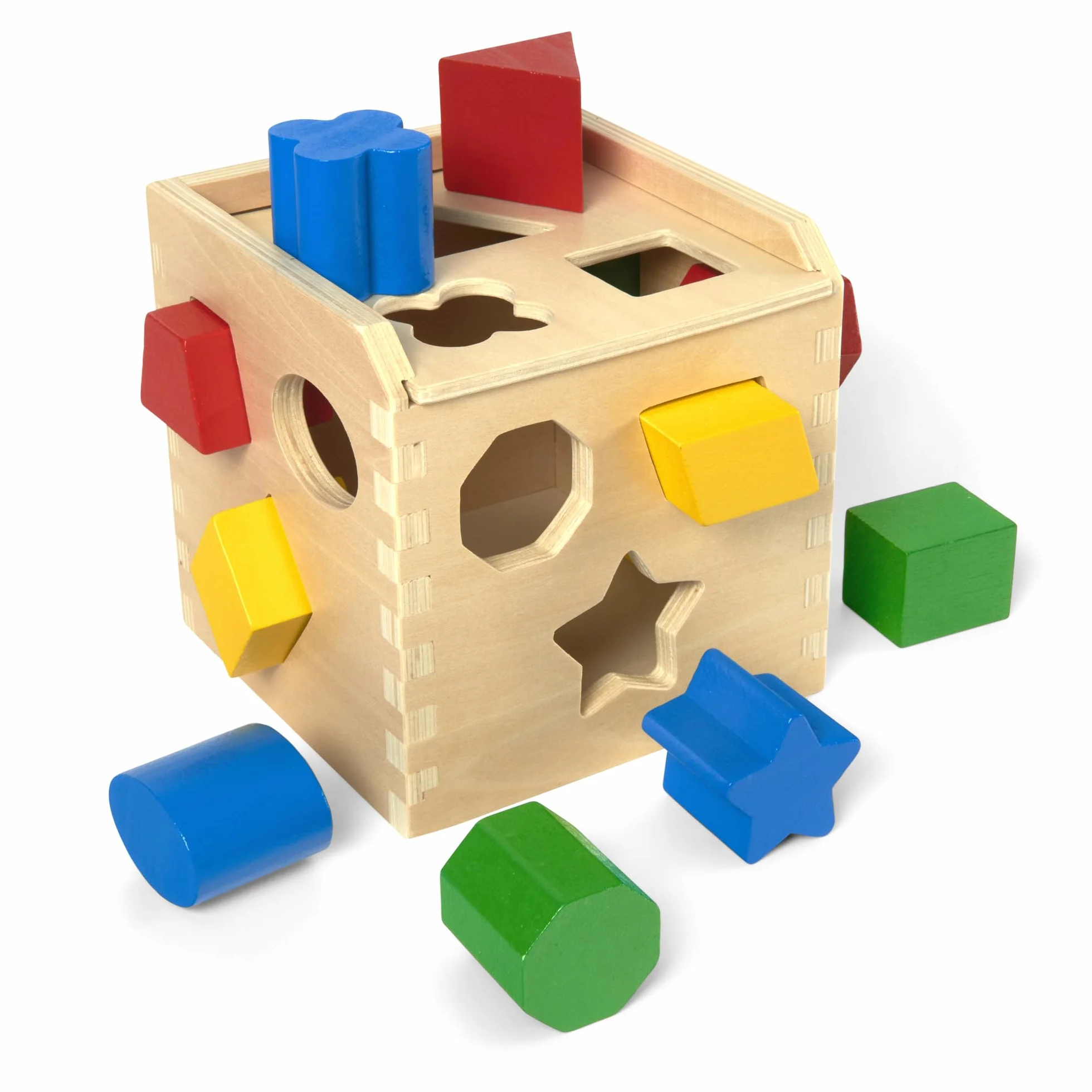 Melissa & Doug kostka do sortowania kształtów | zabawka rozwojowa | motoryka | 2+ | prezent dla chłopca lub dziewczynki