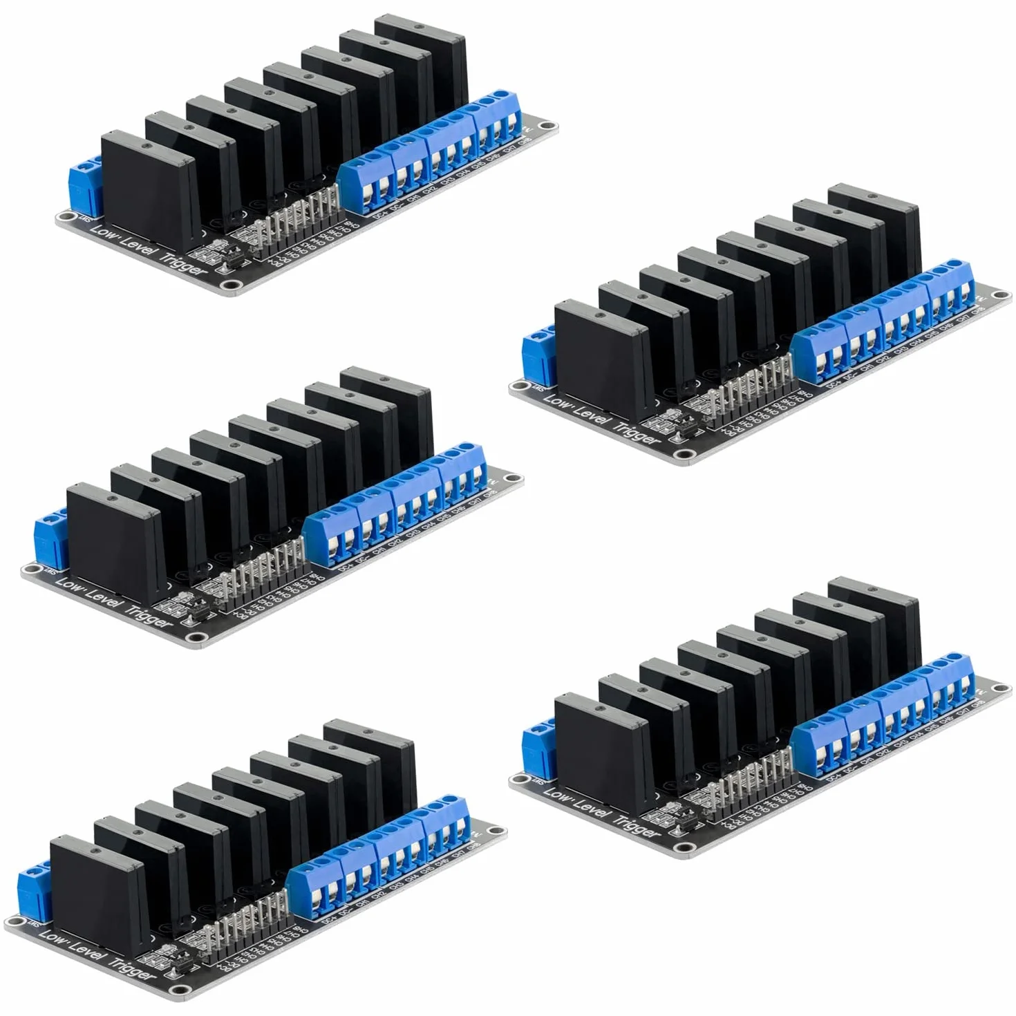 AZDelivery 5 x 8-kanałowy moduł przekaźnika 5 V DC Solid State Relais Low Level Trigger Power Switch Relais Board kompatybilny z Arduino i Raspberry Pi łącznie z eBook