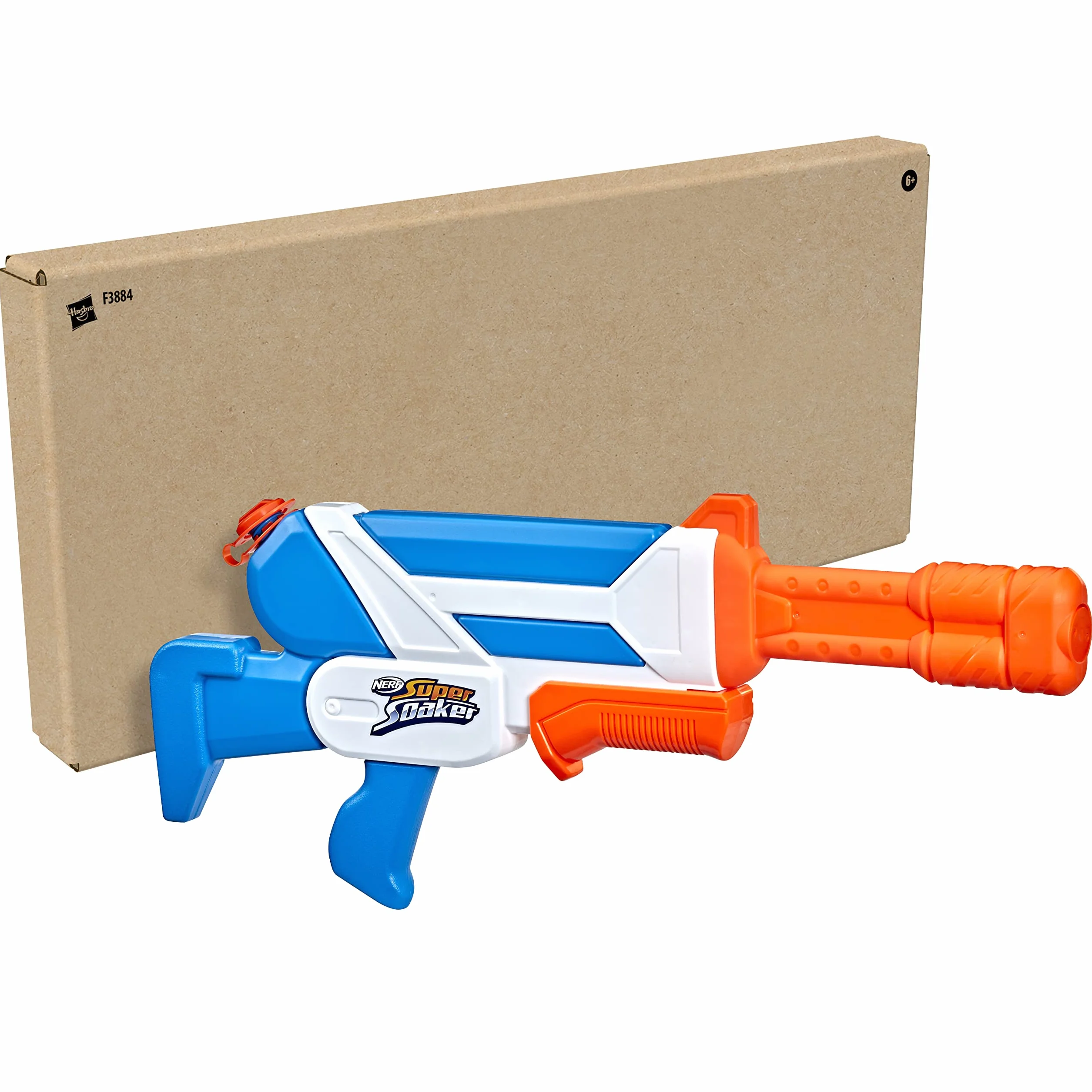Super Soaker Twister pistolet na wodę, przecinające się strumienie wody, funkcja pompowania, duży zbiornik na wodę o pojemności 1 l, łatwe napełnianie