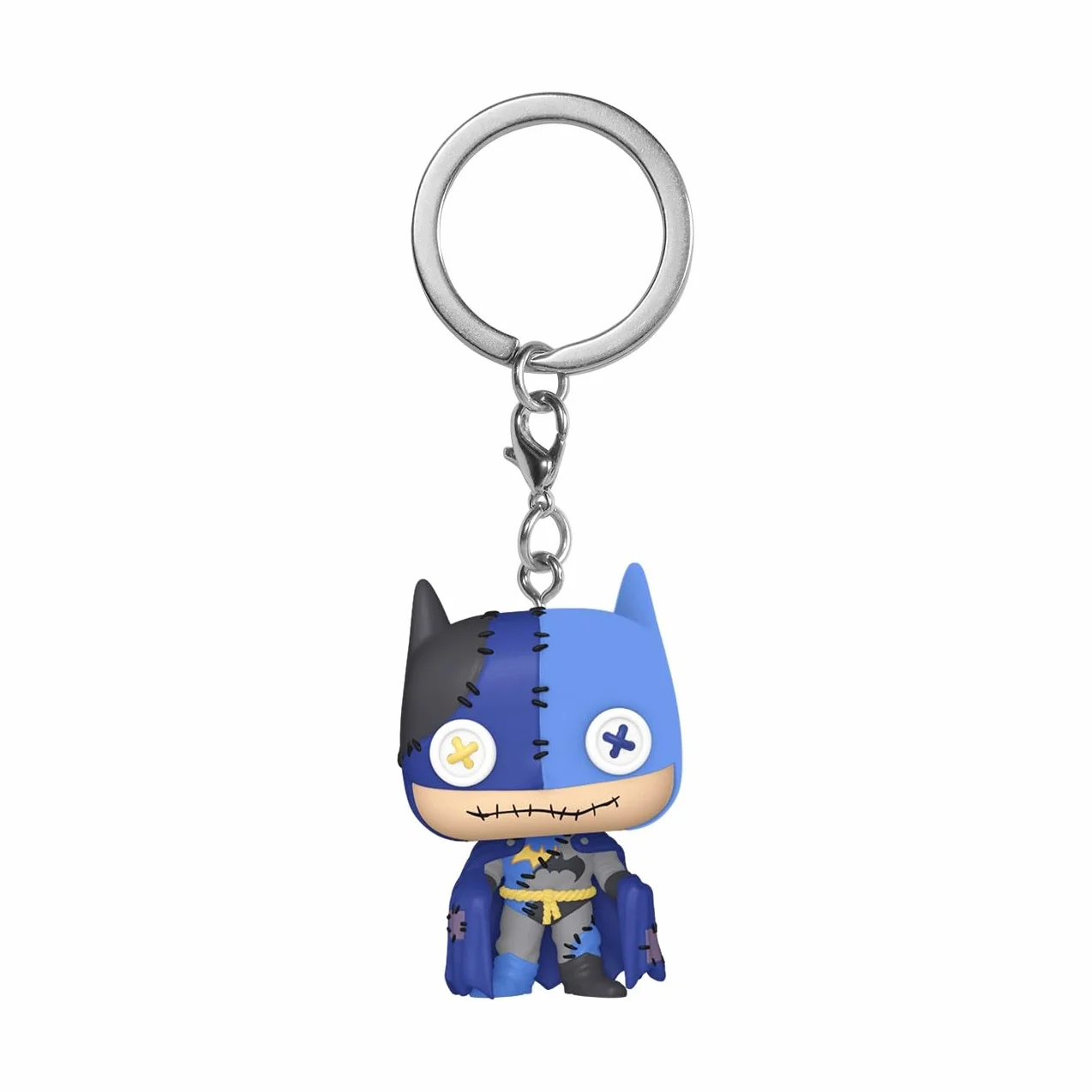 Funko POP! Keychain: Patchwork - Batman - Nowość DC Comics - Mini figurka kolekcjonerska - Wypełniacz do pończoch - Pomysł na prezent - Oficjalny towar - Fani komiksów - Dekoracja plecaka