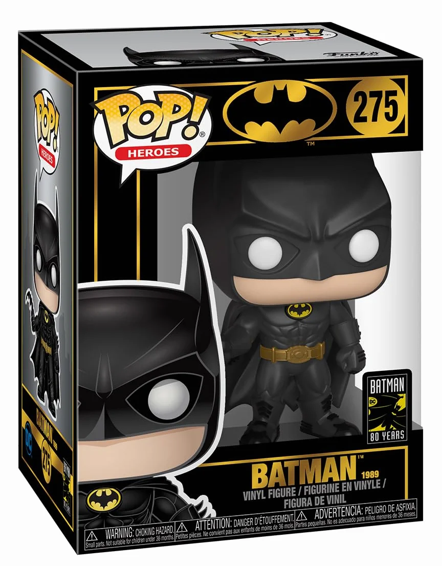 Funko POP! Vinyl Heroes: 80th Batman (1989) Holding his Batarang Collectible DC Comics Toy Figures POP! 37248