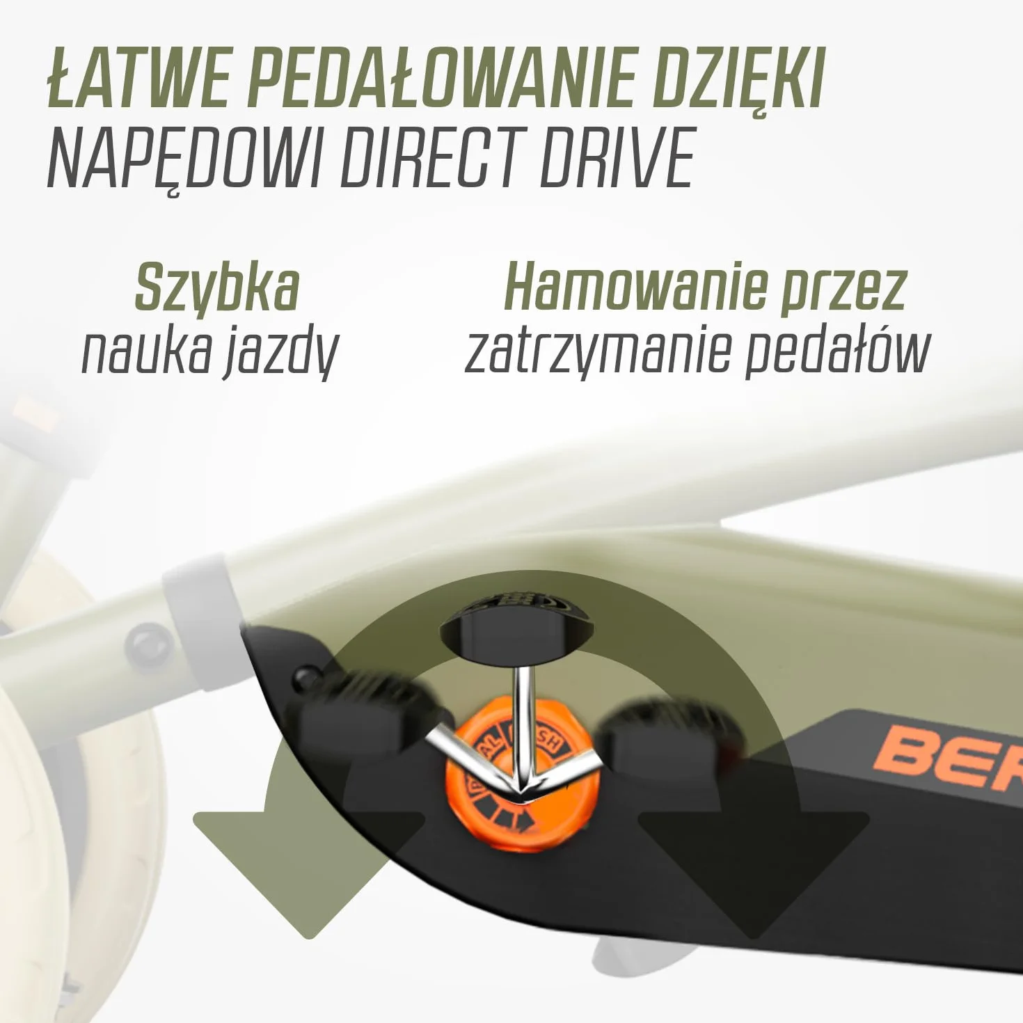 BERG Pedał Gokart Buzzy Retro 2 w 1 z drążkiem przesuwnym, pojazd dziecięcy, bezpieczeństwo i stabilność, zabawka dla dzieci w wieku 2-5 lat