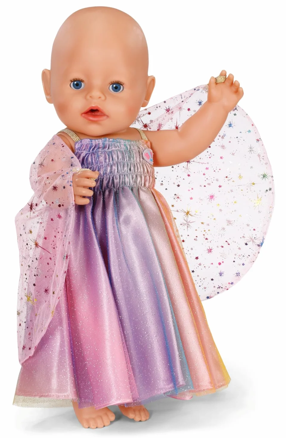 BABY born 836132 Zapf Creation tęczowa sukienka dla lalek 43 cm, dla dzieci w wieku 3+, 836132 Zapf Creation