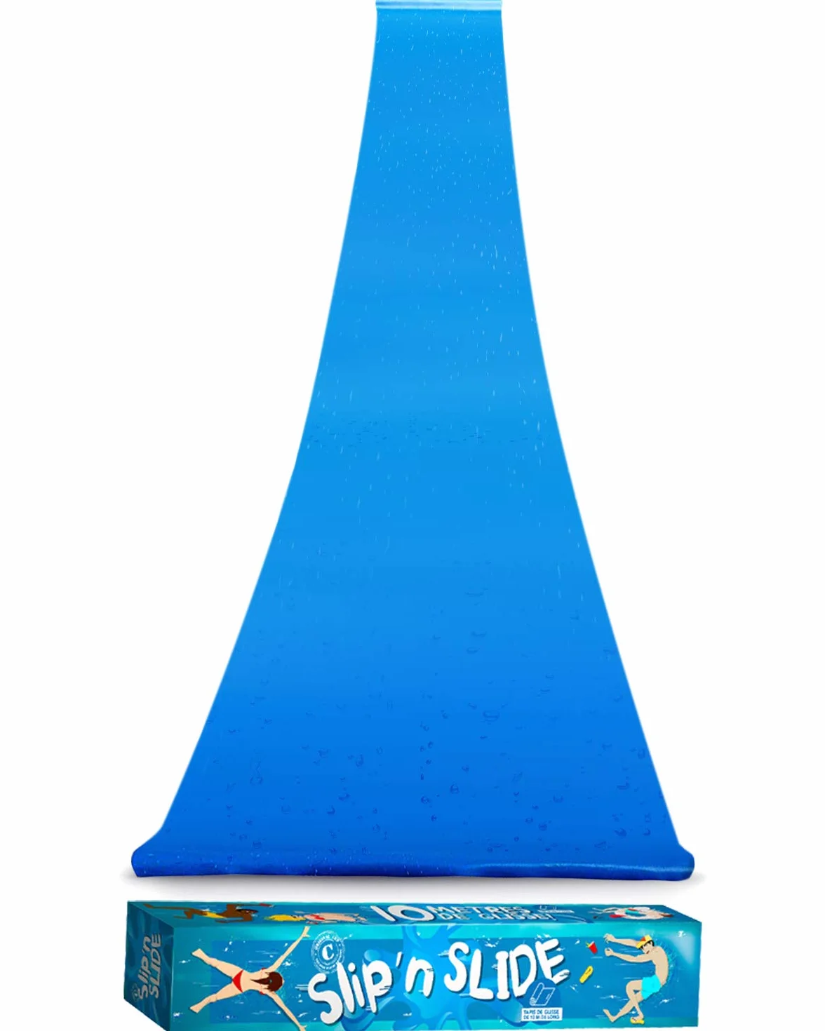 Officiell jätte slip och glid XXL | 10 meter bild | Högkvalitativ glidmatta | Snabbaste Slip'n Slide | Starkaste vattenrutschbanan | Utomhusvattensport | Spel | 100% kul | Husfest | OriginalCup®