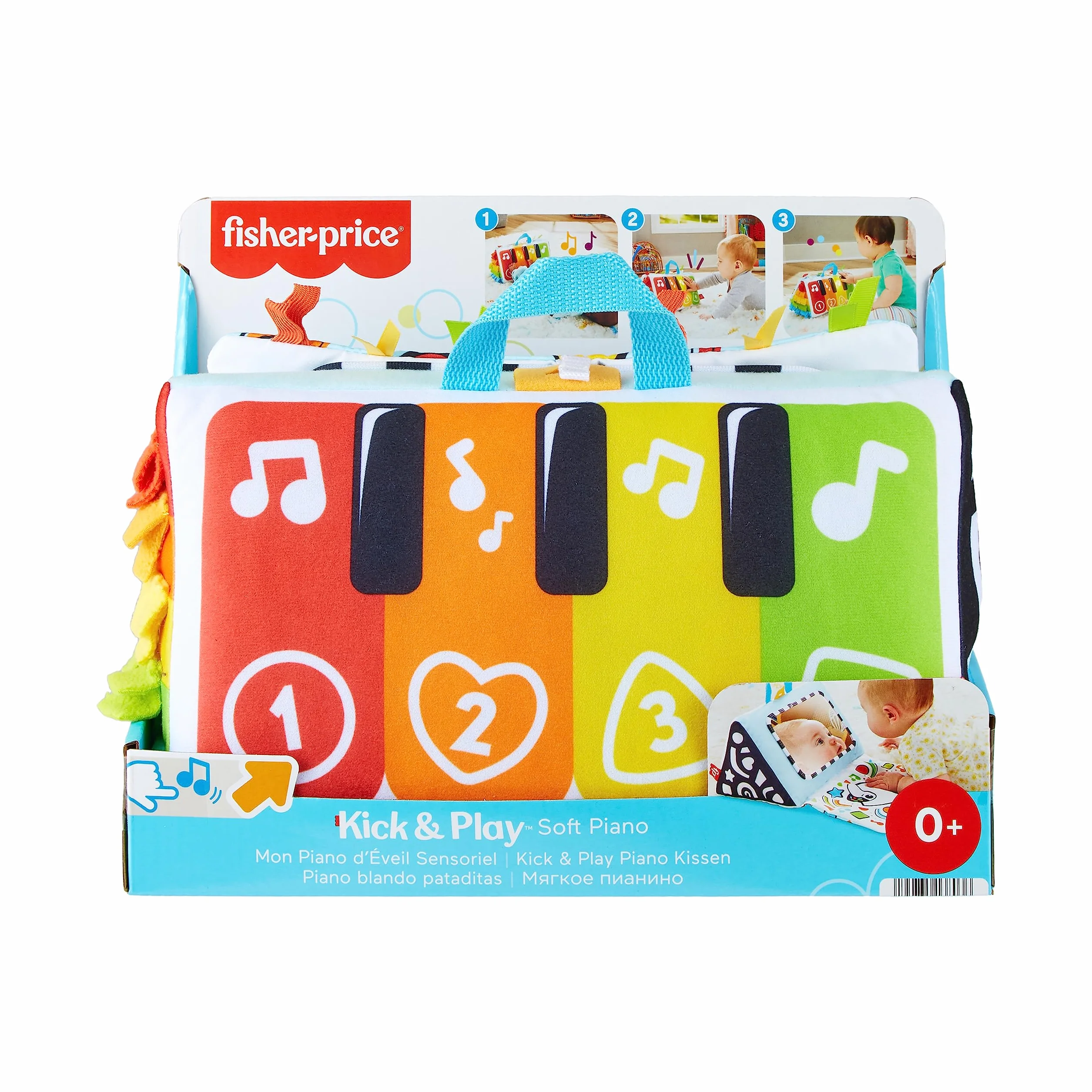 Fisher-Price Miękkie pianinko Baw się i kop HND54 Zabawka ze światełkami i muzyką dla niemowląt