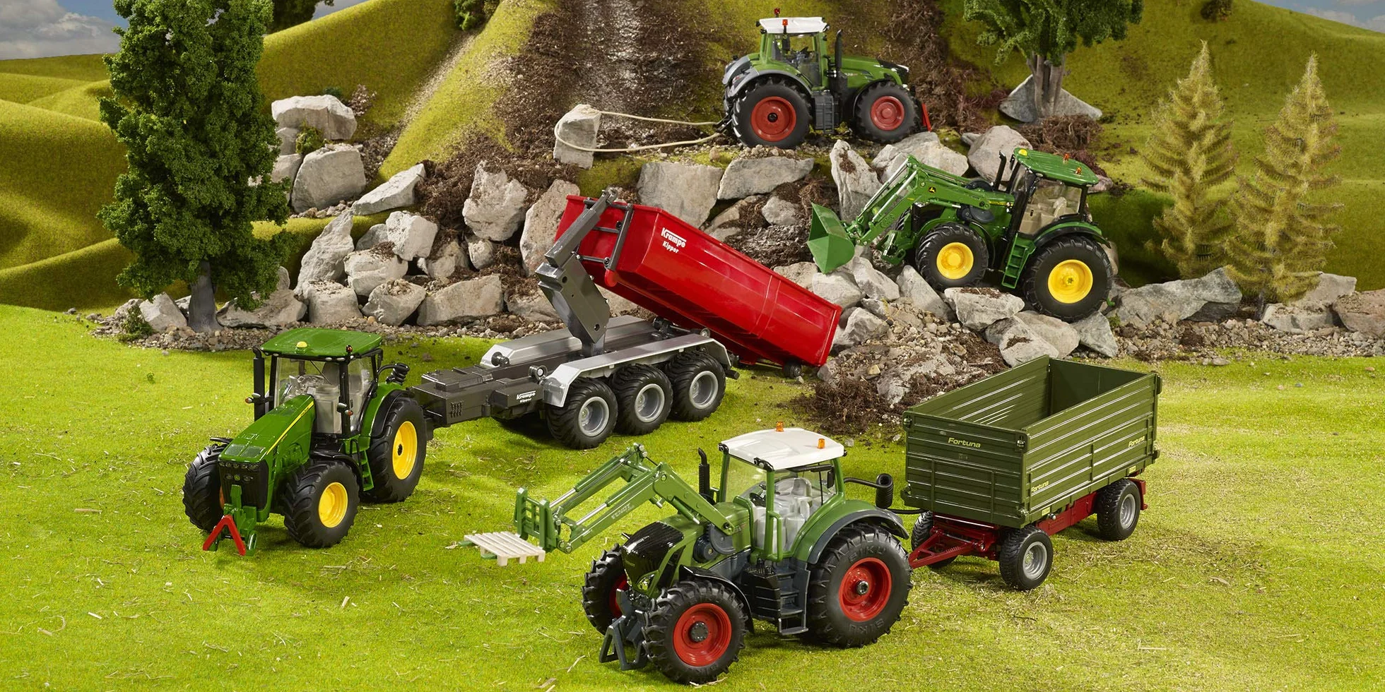 Siku 6781, Model wywrotki obustronnej, 1:32, Zdalnie sterowana, Do łączenia SIKU CONTROL z zaczepem przyczepy, Metal,Tworzywo sztuczne, Zielony