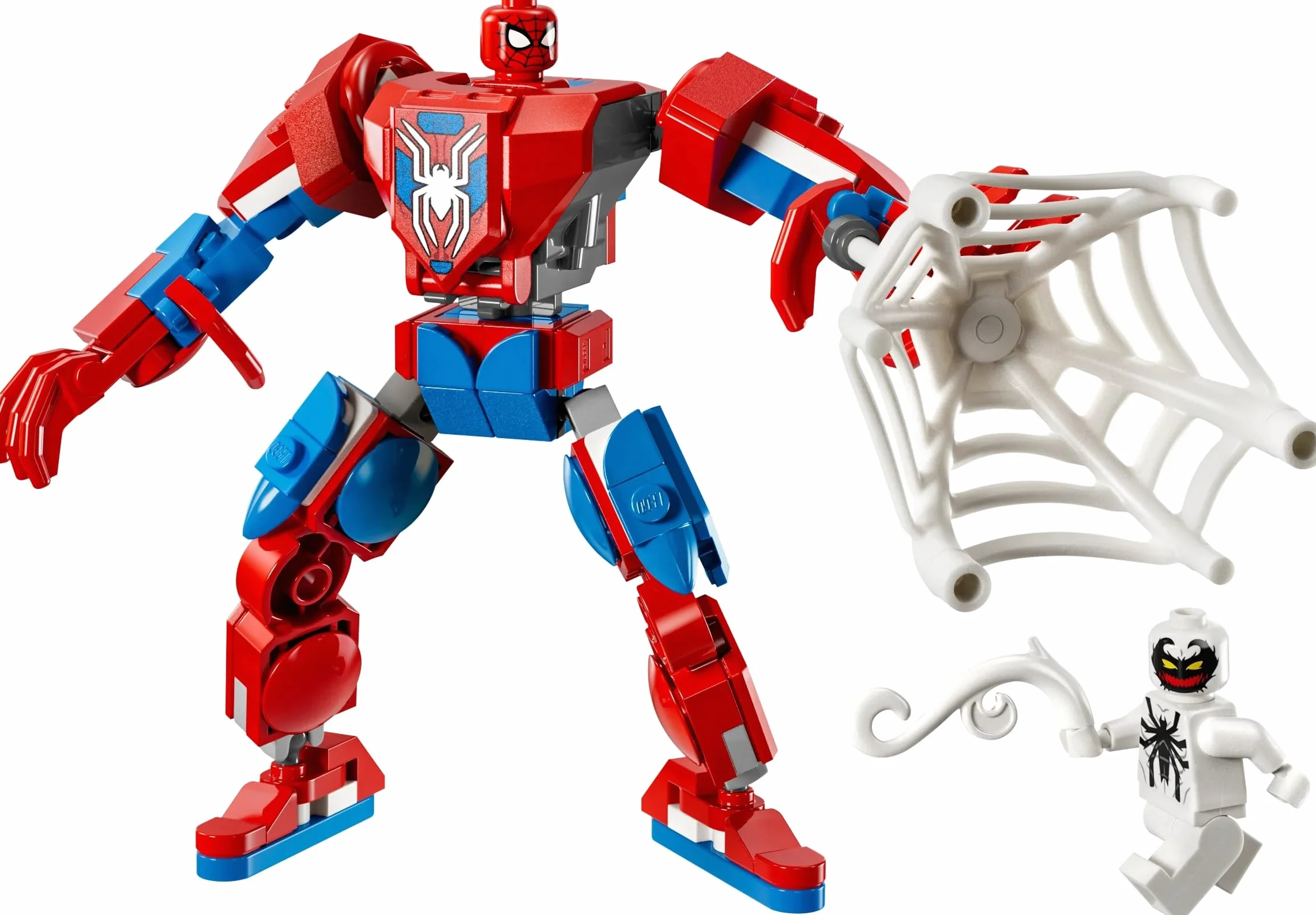 LEGO Marvel Mech Spider-Mana kontra Anti-Venom, Figurka Akcji do Zbudowania, Zabawka Konstrukcyjna dla Dziecka, dla Chłopców i Dziewczynek do Odgrywania Ról, Pomysł na Prezent dla 6-latka 76308