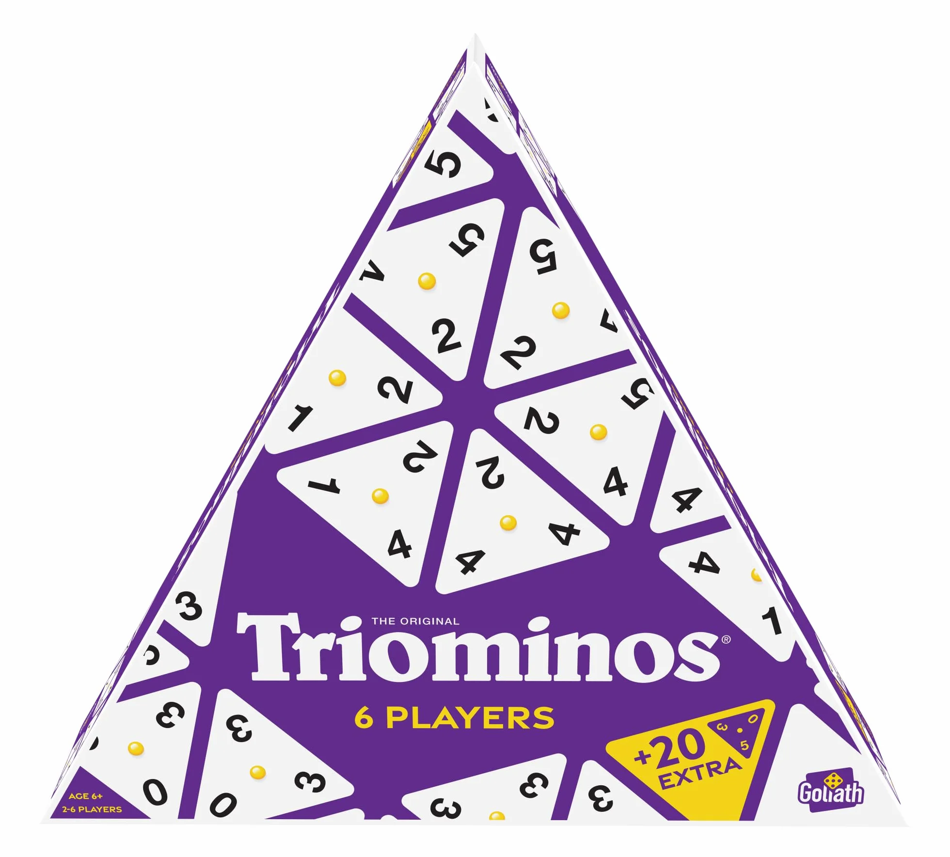 Goliath Triominos 6 graczy - Gra planszowa dla dzieci od 6 lat - Innowacyjna 3-stronna gra Domino - Gra strategiczna i myślowa - Do zabawy z rodziną lub przyjaciółmi - 2-6 graczy