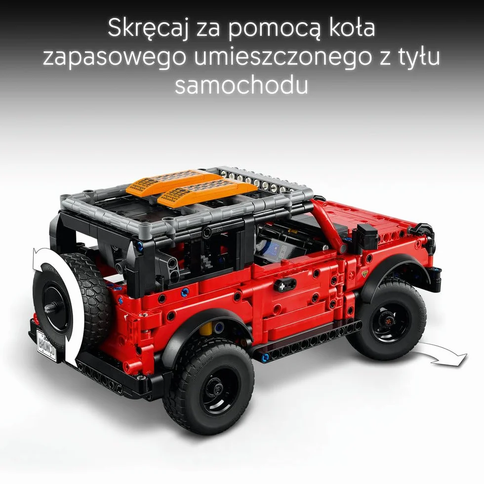 LEGO Technic SUV Ford Bronco, model samochodu do składania dla 9-latka, zabawka konstrukcyjna dla chłopców, dziewczynek i fanów motoryzacji, pomysł na prezent dla dziecka i ozdoba do pokoju 42213