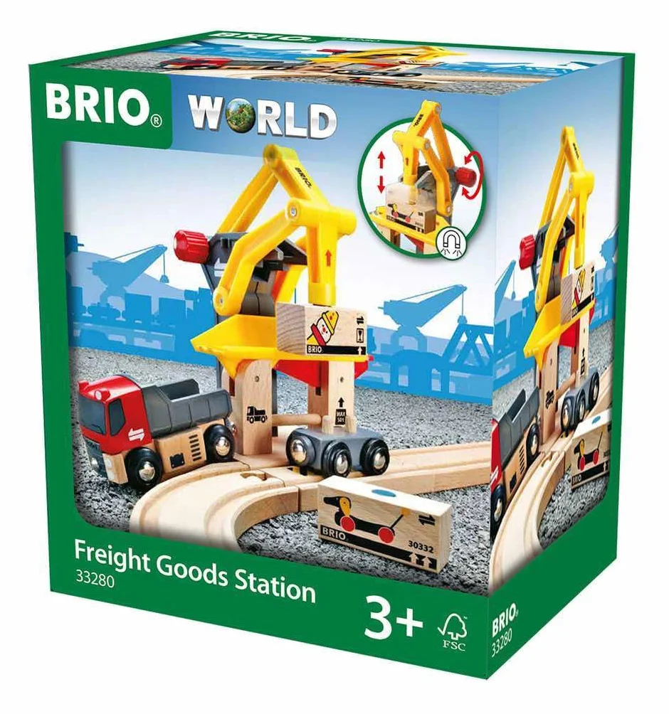 Brio 63328000 Stacja Załadunkowa Z Podnośnikiem (63328000) Bezpieczna Zabawka Dla Dzieci Powyżej 3 Lat,Wielokolorowy,Travel Train 33280