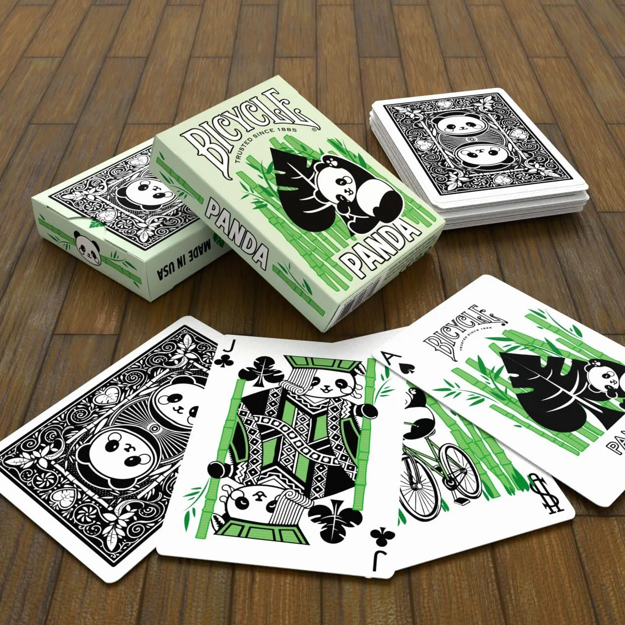 Bicycle Panda (Designer Spielkarten, Poker, Skat...)