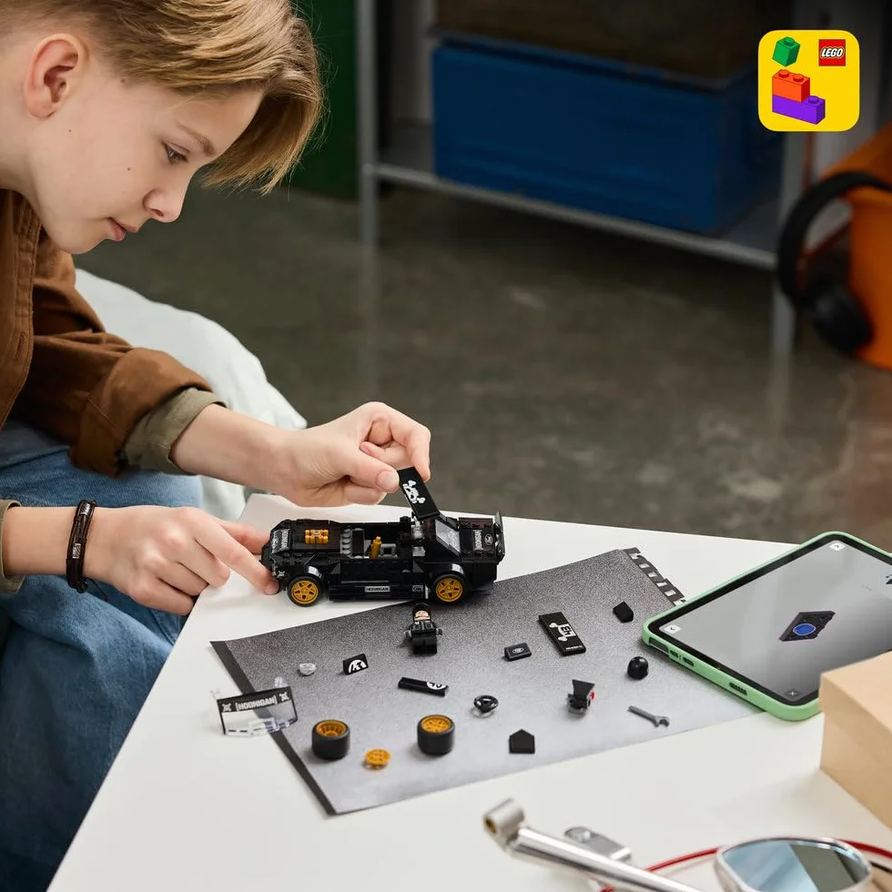 LEGO Speed Champions 65 Ford Mustang Hoonicorn V1 Kena Blocka, zabawka konstrukcyjna dla chłopca lub dziewczynki, zestaw z samochodem wyścigowym dla dzieci, pomysł na prezent dla 9-latka 77262