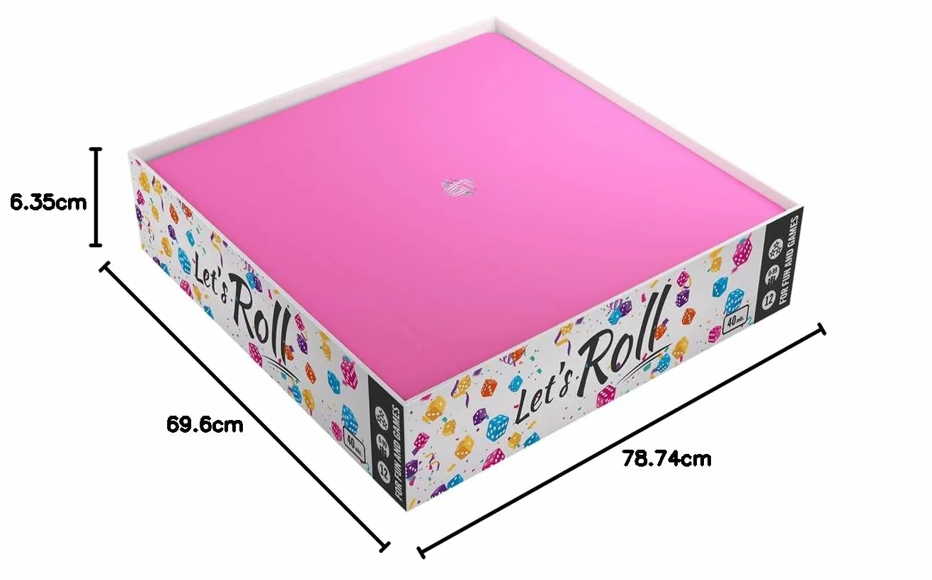 Magnetic Dice Tray Square Black/Pink