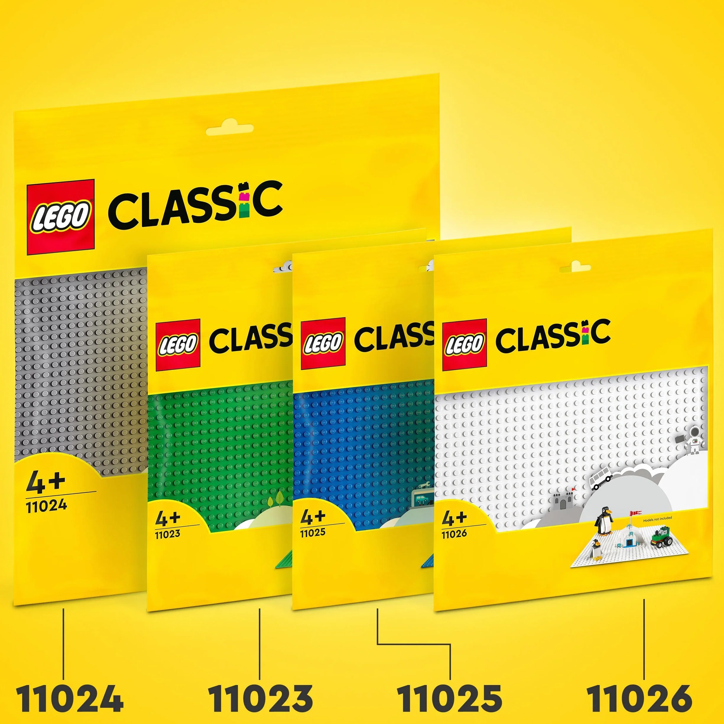LEGO 11024 Classic Szara Płytka Konstrukcyjna pod Klocki, Pomysł na Prezent na Urodziny dla Chłopców i Dziewczynek od 4 lat