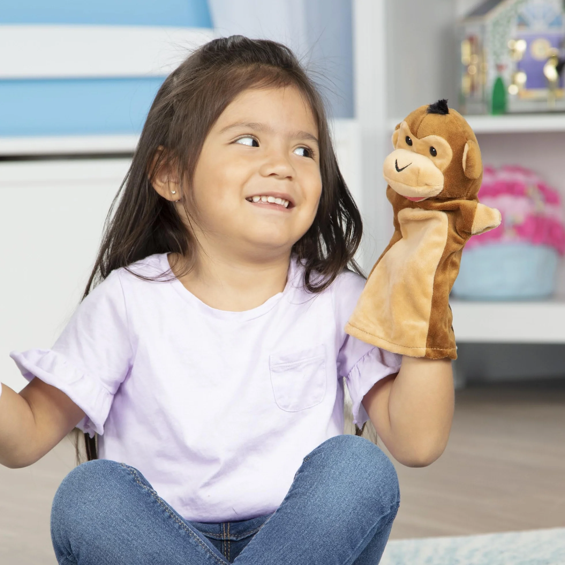 Melissa & Doug – zestaw pacynek: zwierzaki z safari, zestaw pacynek, 6 pacynek