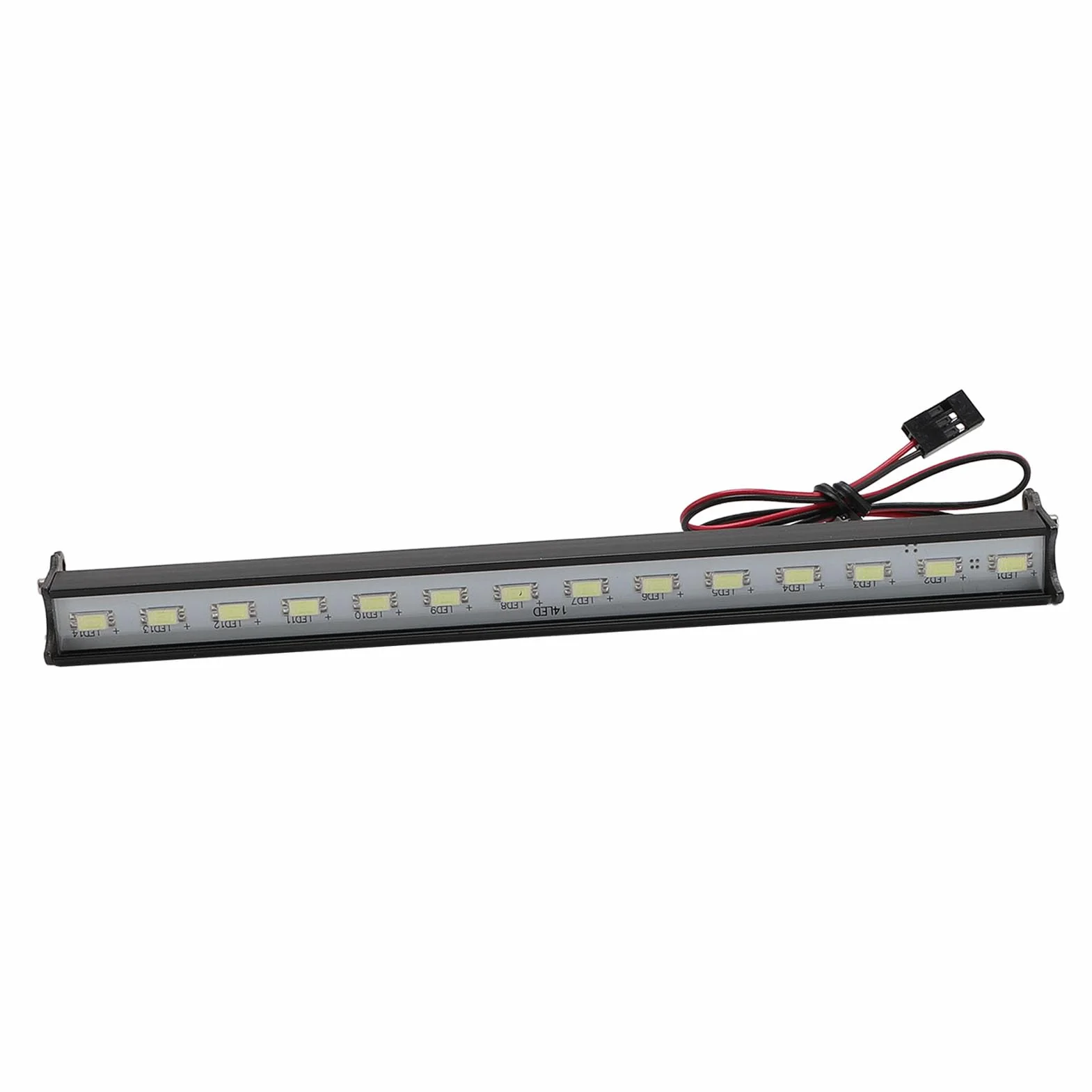 Jasnobiała Lampa Dachowa Samochodowa 14LED RC, Stop Aluminium, Lekka, Długa żywotność, 180 Mm, z Kablem Kontrolera światła