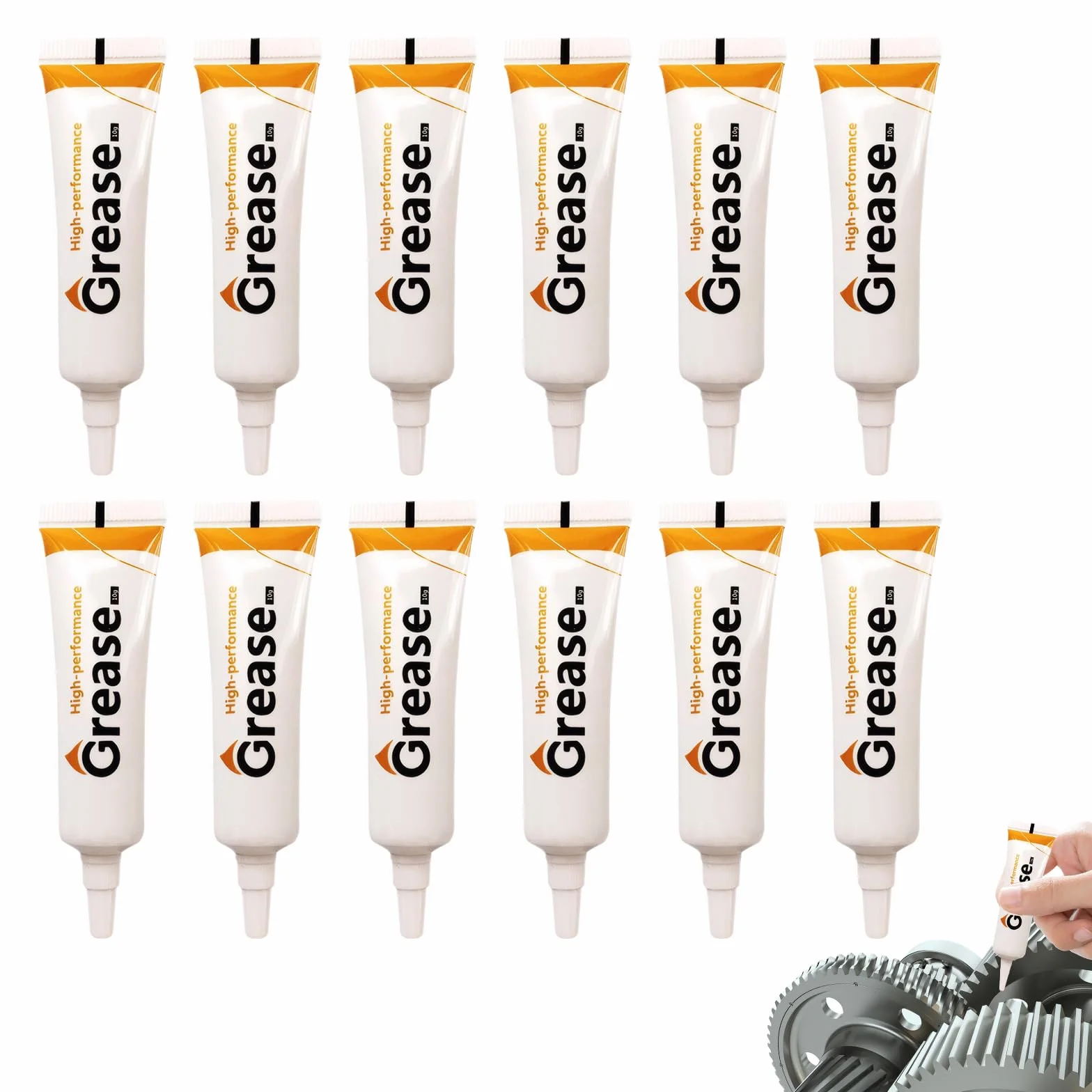 12 sztuk smaru silikonowego 3D do drukarki, 10g smaru silikonowego, smar silikonowy bezpieczny dla żywności, smar silikonowy do uszczelek, przezroczysty smar silikonowy, wielofunkcyjny smar silikonowy