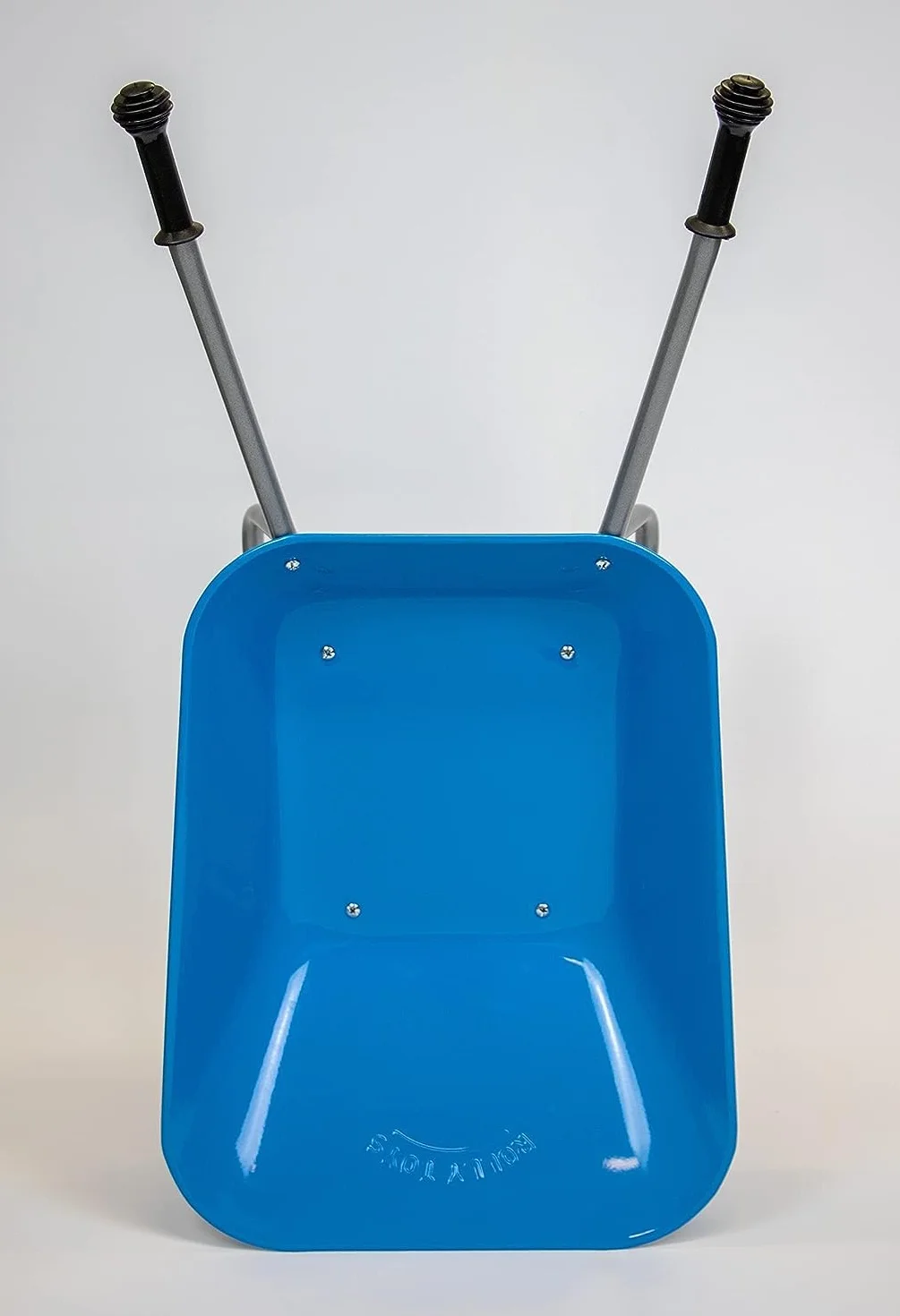 Rolly Toys Taczka dziecięca (kolor niebieski/srebrny, taczka ogrodowa, metalowa taczka, zabawka dla dzieci od 2,5 lat, obciążenie do 25 kg, narzędzie ogrodowe jasnoniebieskie dla dzieci) 271764