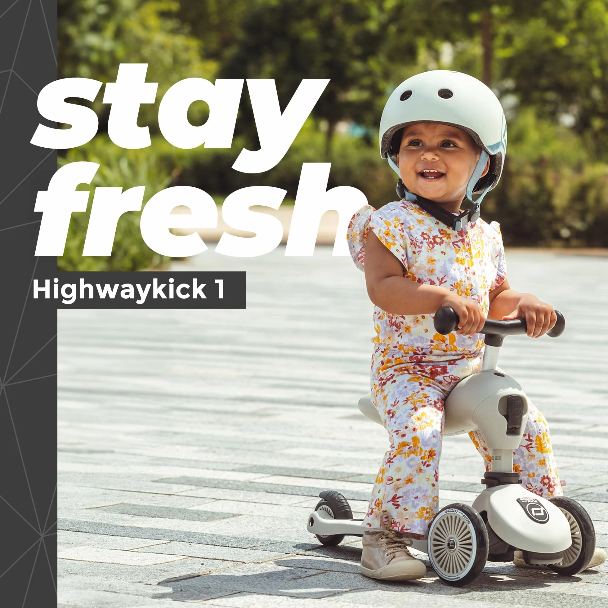 Scoot & Ride Unisex – Baby Highwaykick 1 Jeździk z Siedziskiem popielaty