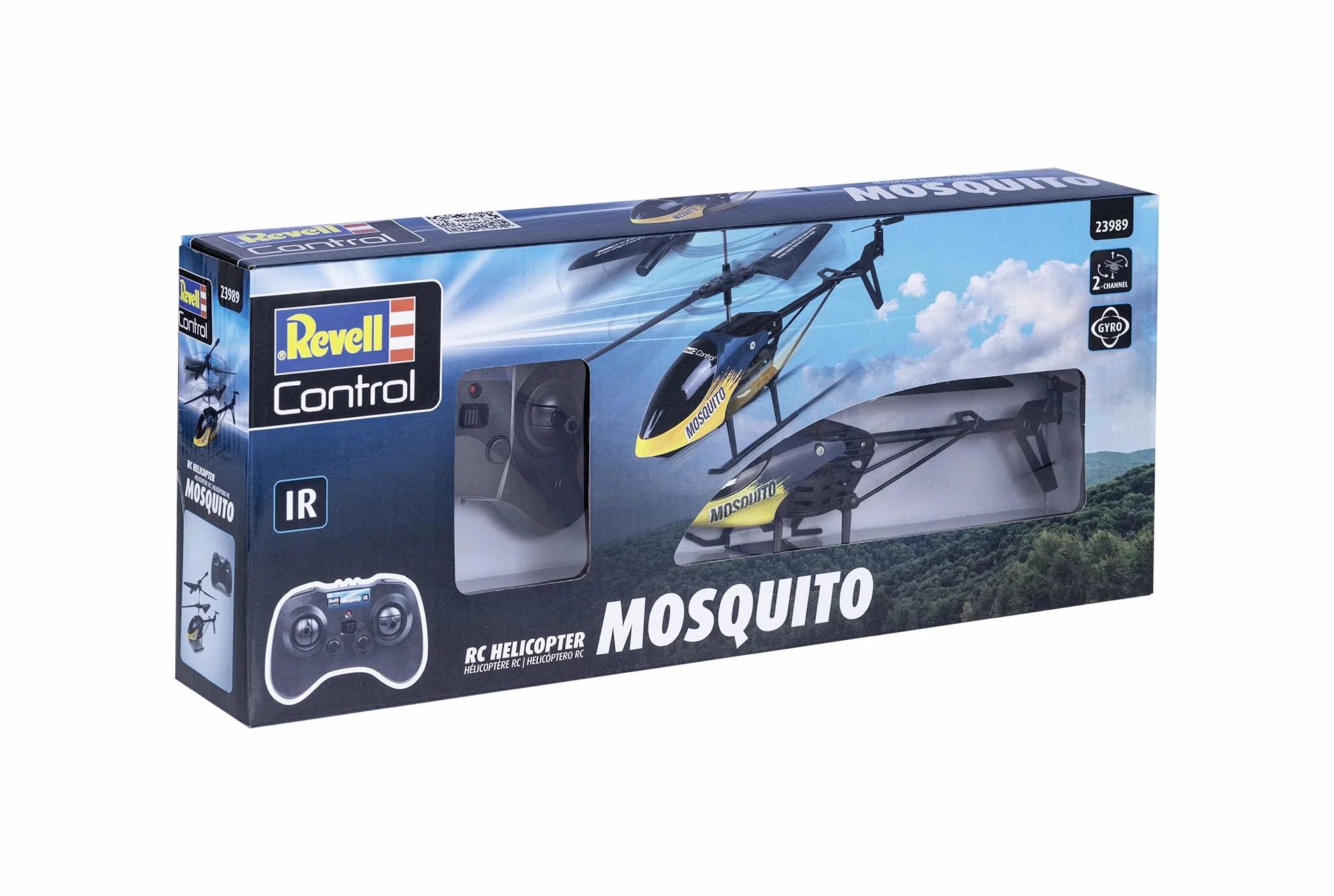 Revell Control, RC Helicopter Mosquito, 2-kanałowy pilot zdalnego sterowania na podczerwień, stabilizacja żyroskopu, przednie oświetlenie LED, zapasowe wirniki w zestawie, akumulator LiPo i ładowarka,