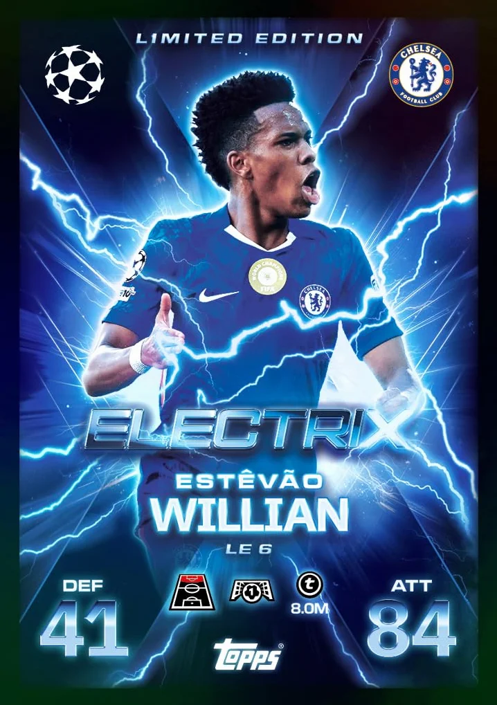 Topps UCC Match Attax Extra 2026 - Mega Multipack - zawiera 48 kart oraz 3 losowe karty Electrix LE i jedną losową kartę Facsimile Pro-View Signature Style.