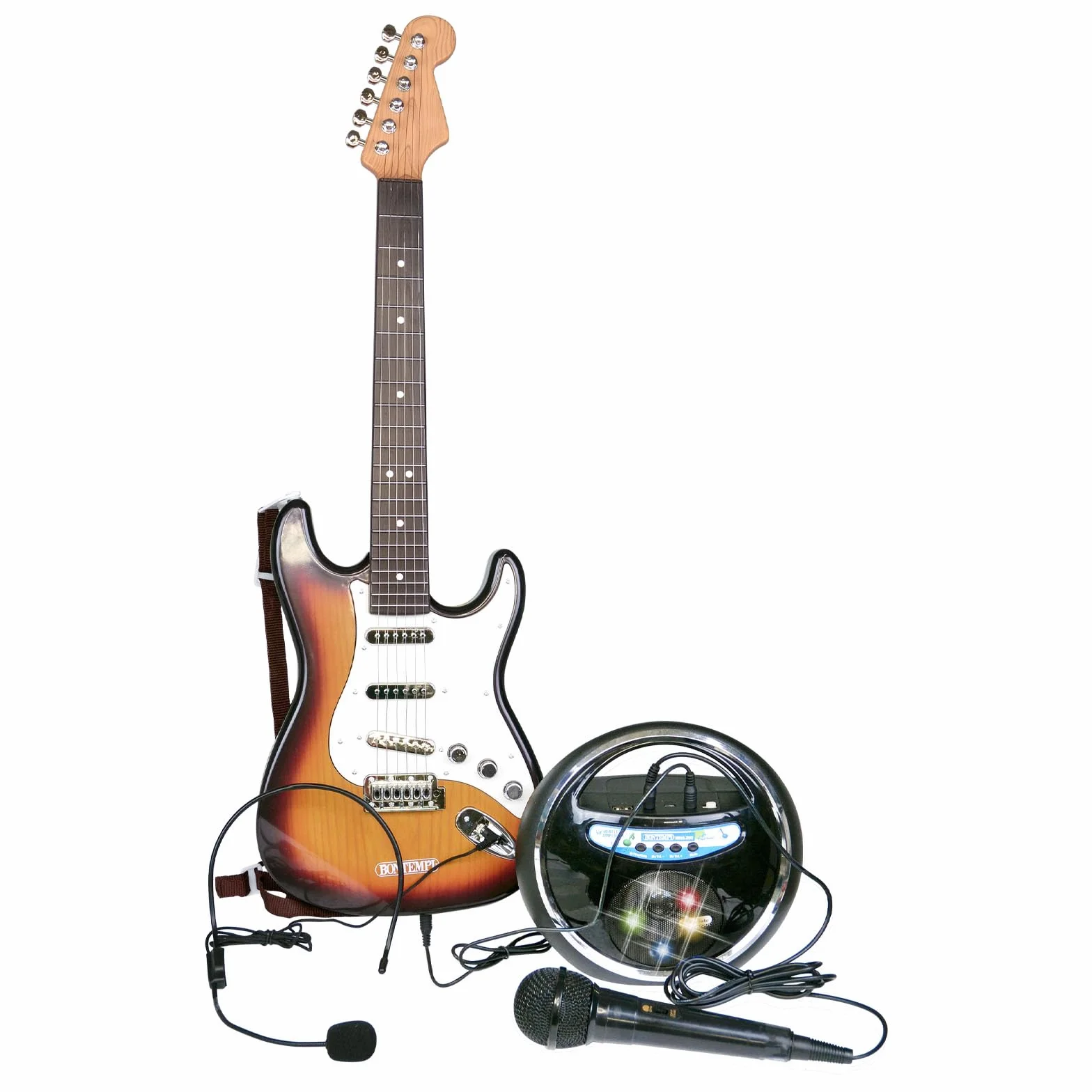 Bontempi | RockMaster - Gitara Elektroniczna i Wzmacniacz Bezprzewodowy do Twoich potrzeb Rock, 210x200x110 mm