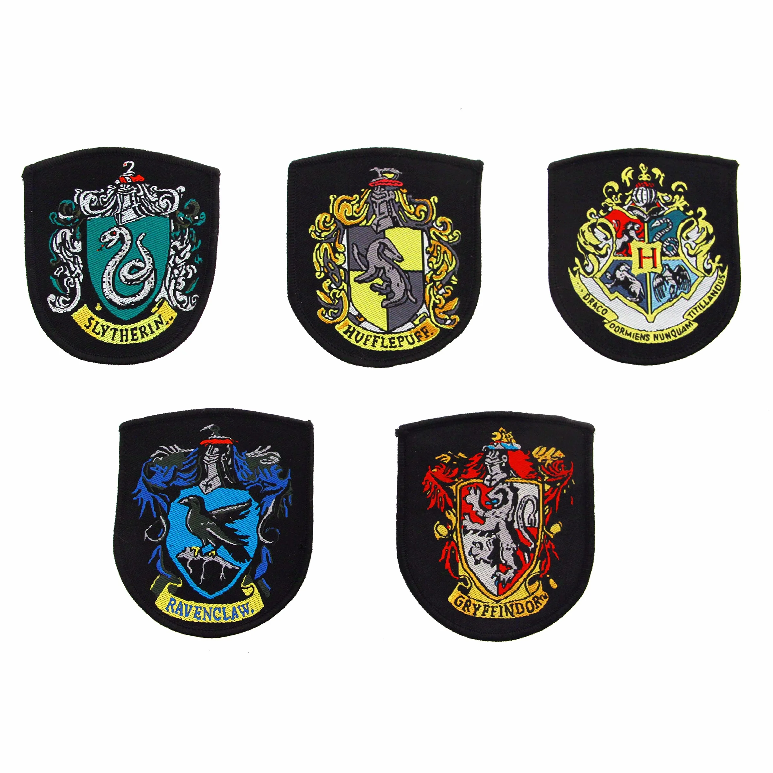 Cinereplicas Harry Potter - Cinereplicas Harry Potter - Naszywki z herbami domów Hogwart (zestaw 5) - Oficjalna licencja - Oficjalna licencja