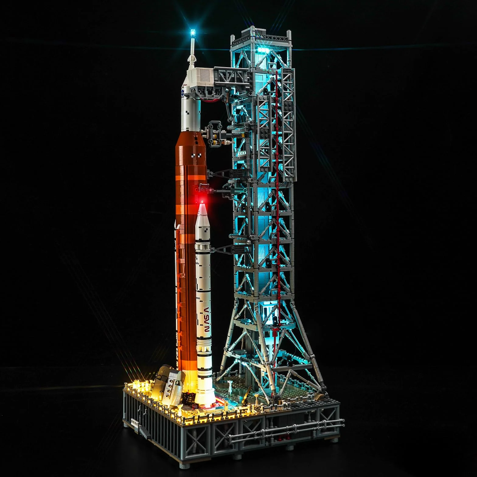 LocoLee Oświetlenie kompatybilne z NASA Artemis rampa startowa 10341, zestaw tylko świateł – nie jest to model, zestaw oświetleniowy kompatybilny z 10341 NASA Artemis rampa startowa