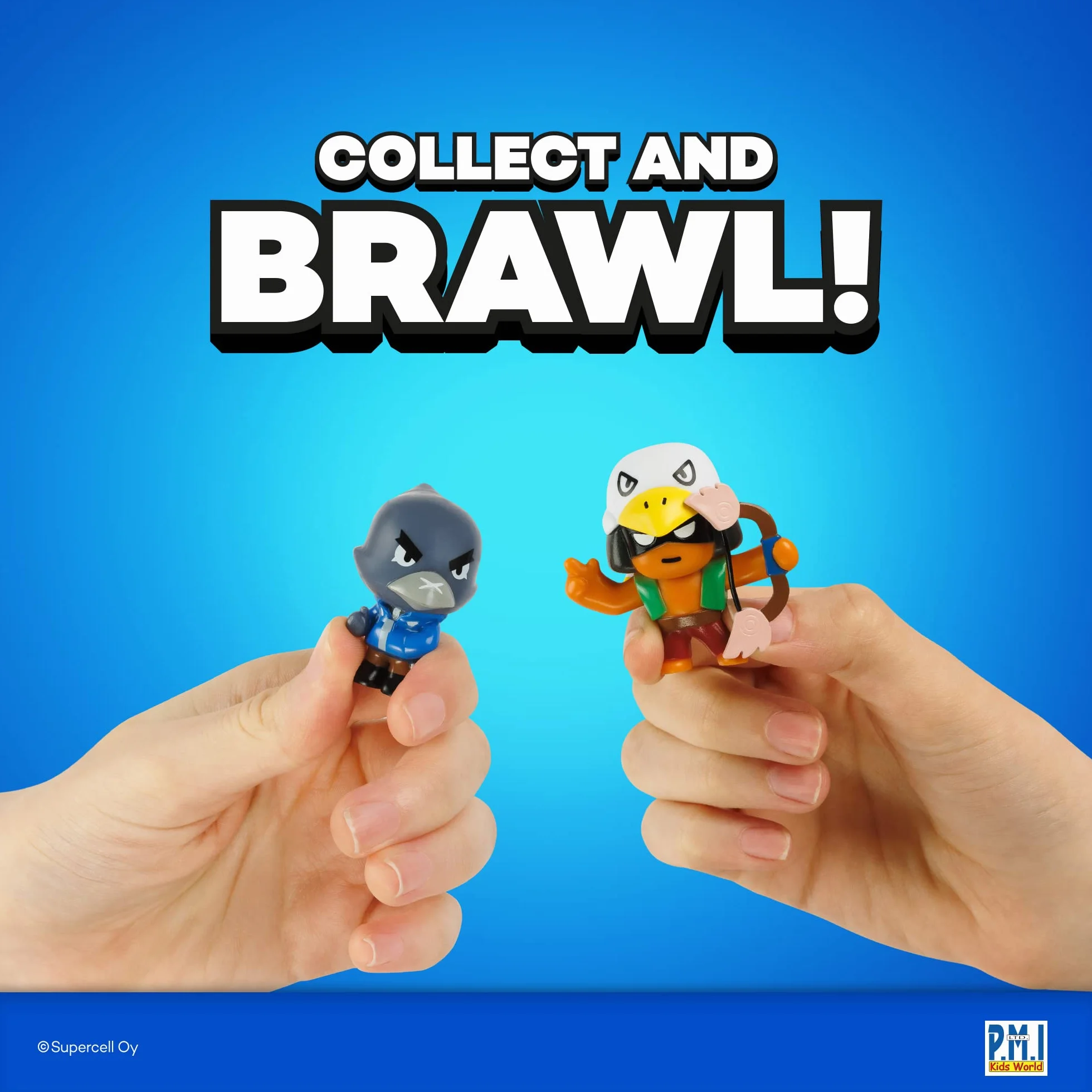 Brawl Stars Zestaw 8 mini figurek do kolekcjonowania | 2 tajemnicze postacie | 1 srebrna figurka | Figurki 5,1 cm | P.M.I. Oficjalnie licencjonowane zabawki | Supercell | Prezent dla graczy