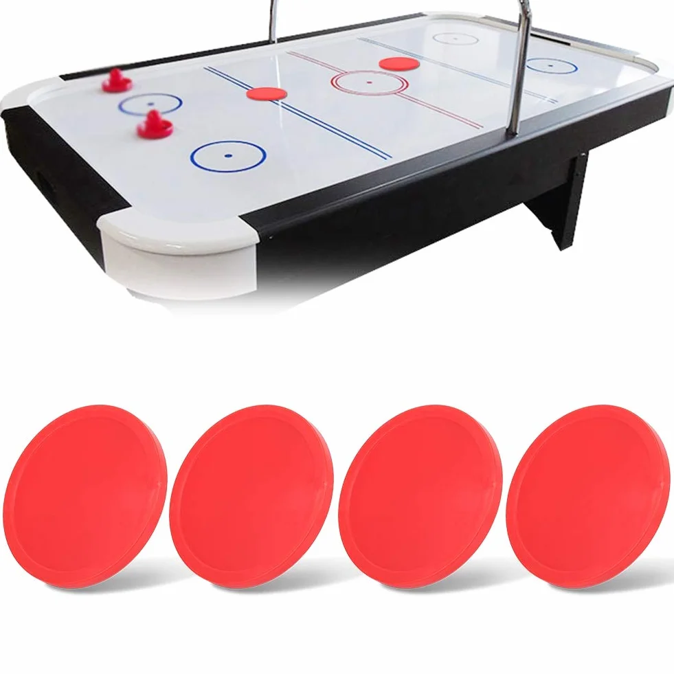 Krążki do cymbergaja, 4-pak Home Air Hockey Red krążki zamienne do stołów do gry Akcesoria do sprzętu(82mm)