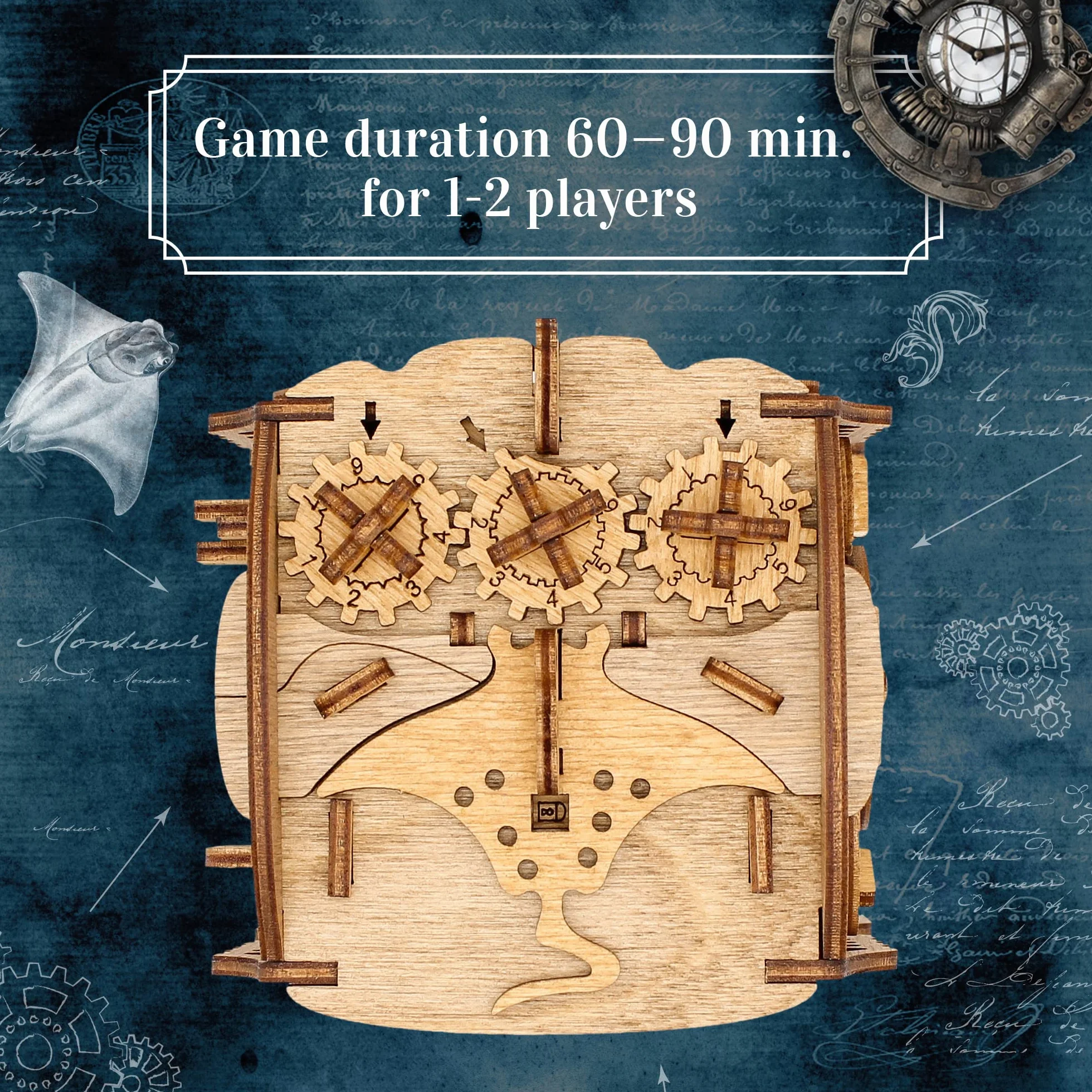 iDventure Cluebox Captain's Nemo Nautilus Escape Room Gra Trudne Pudełko z Puzzlami 3D