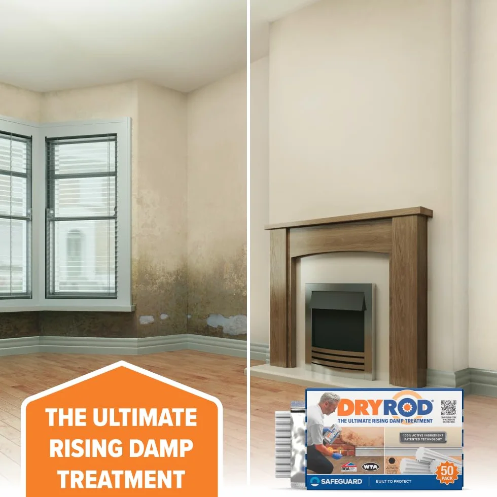 Dryrod Damp Proofing Rods (10 sztuk) – zatwierdzone przez BBA, intensywniejsze niż kremy do iniekcji DPC, pokrycie 1,2 m